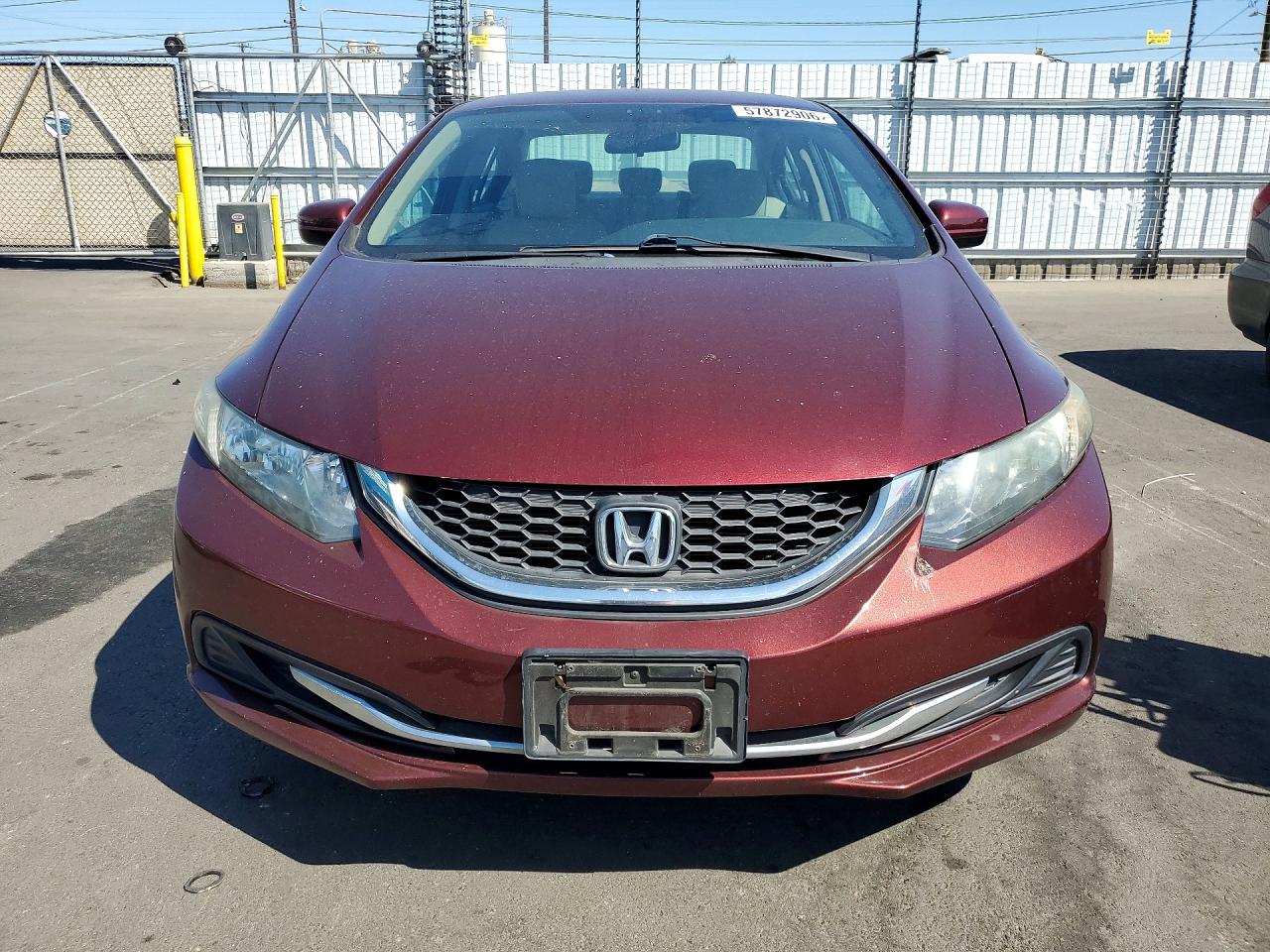 2015 Honda Civic Lx Burgundy vin: 19XFB2F52FE284704
