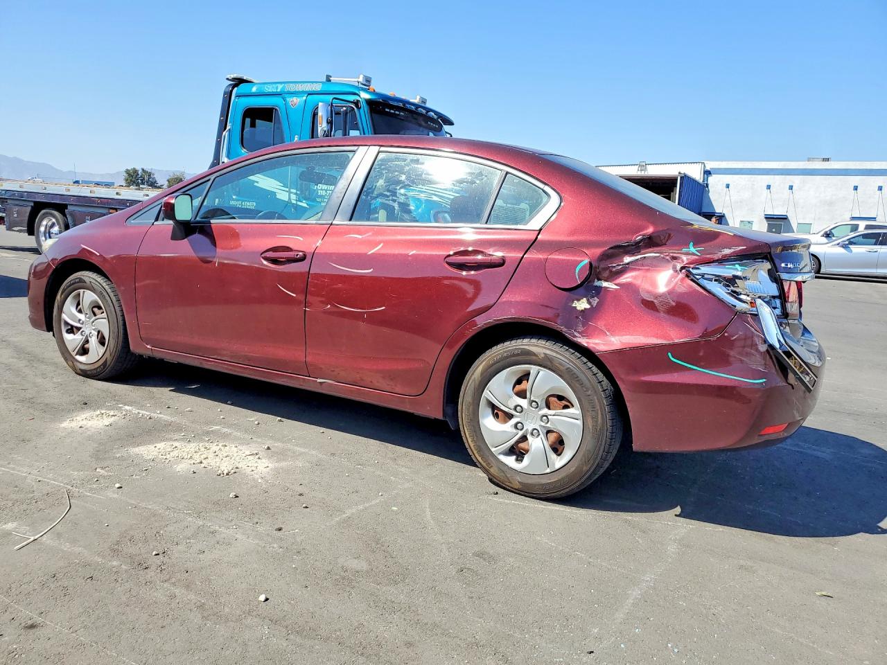 2015 Honda Civic Lx Burgundy vin: 19XFB2F52FE284704