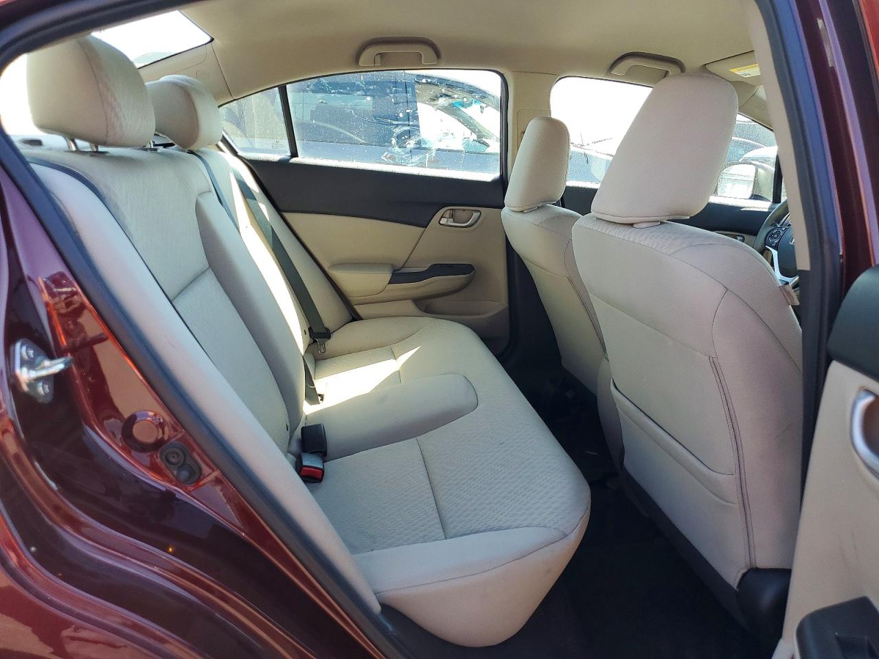 2015 Honda Civic Lx Burgundy vin: 19XFB2F52FE284704