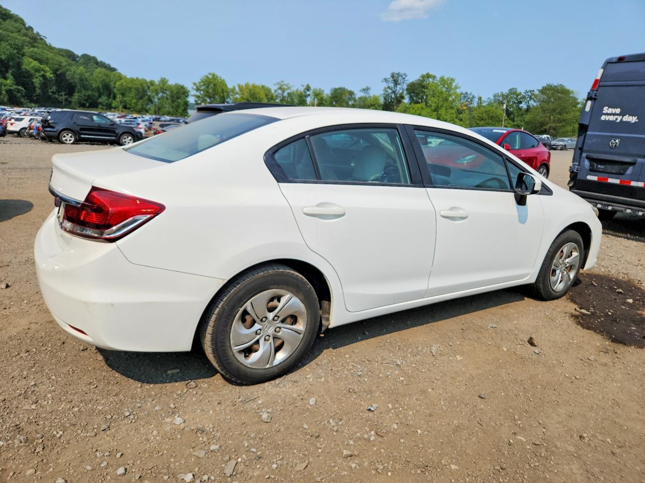 2015 Honda Civic Lx White vin: 19XFB2F52FE292253