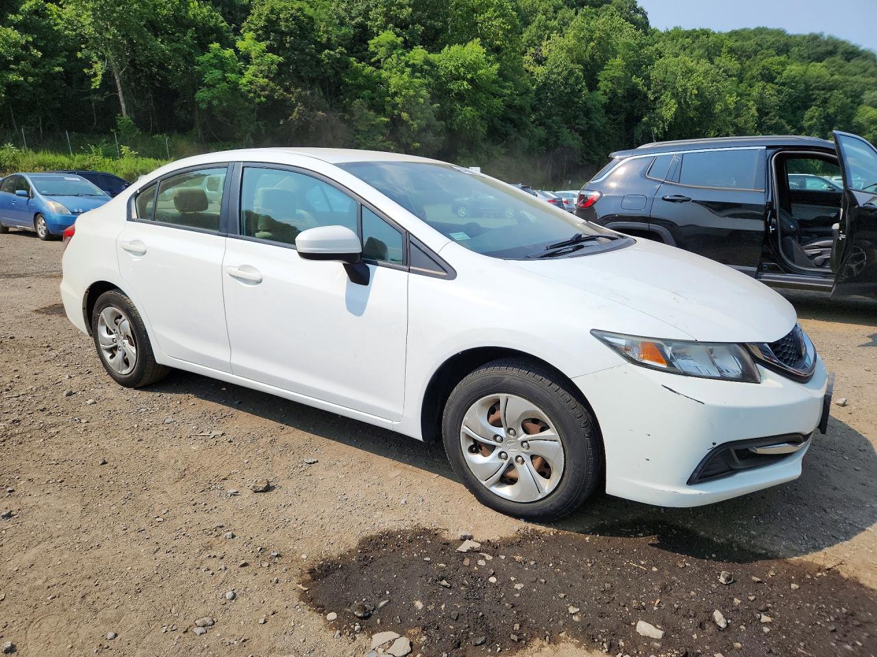 2015 Honda Civic Lx White vin: 19XFB2F52FE292253