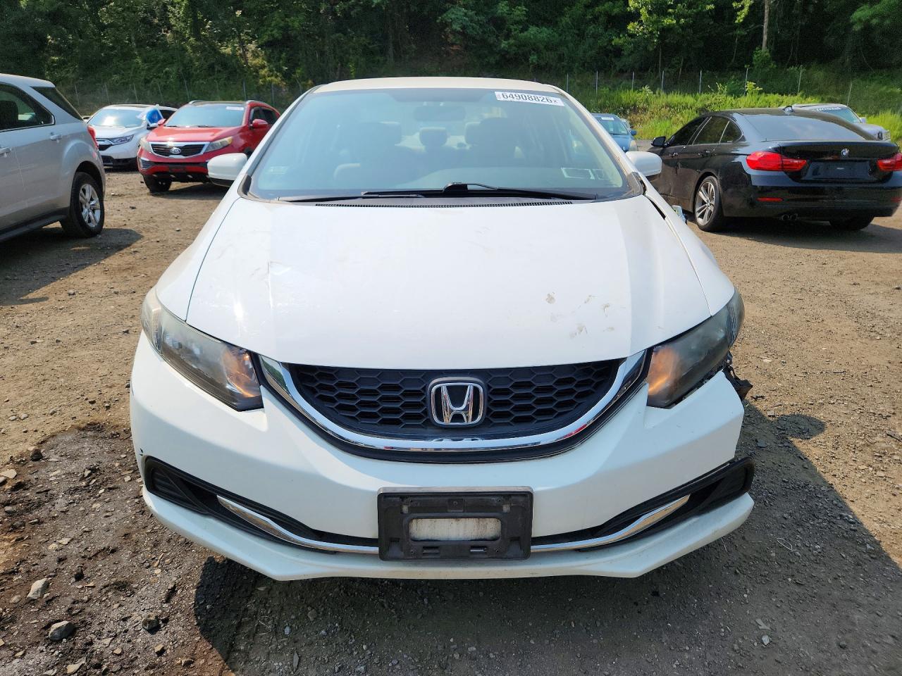 2015 Honda Civic Lx White vin: 19XFB2F52FE292253