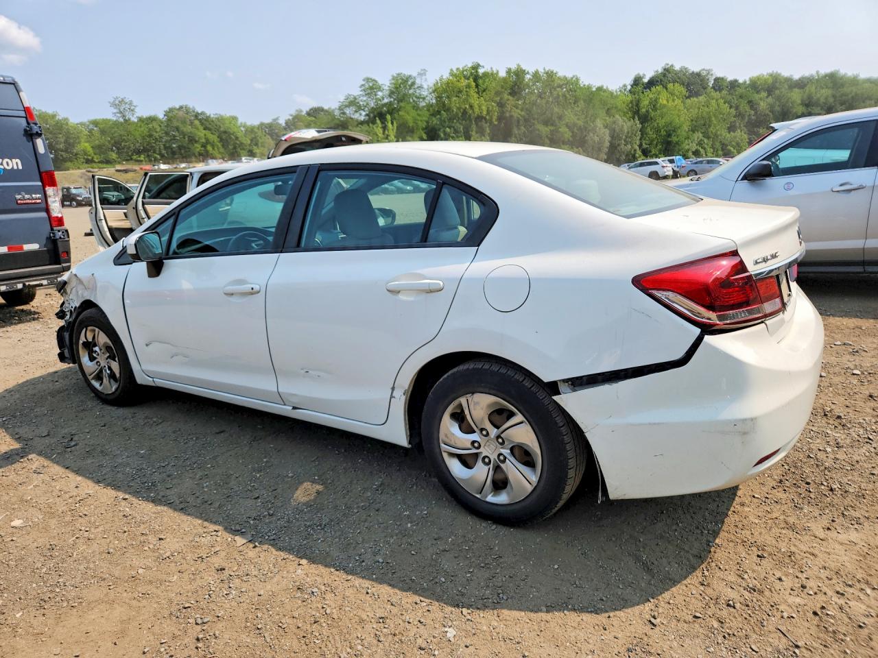 2015 Honda Civic Lx White vin: 19XFB2F52FE292253