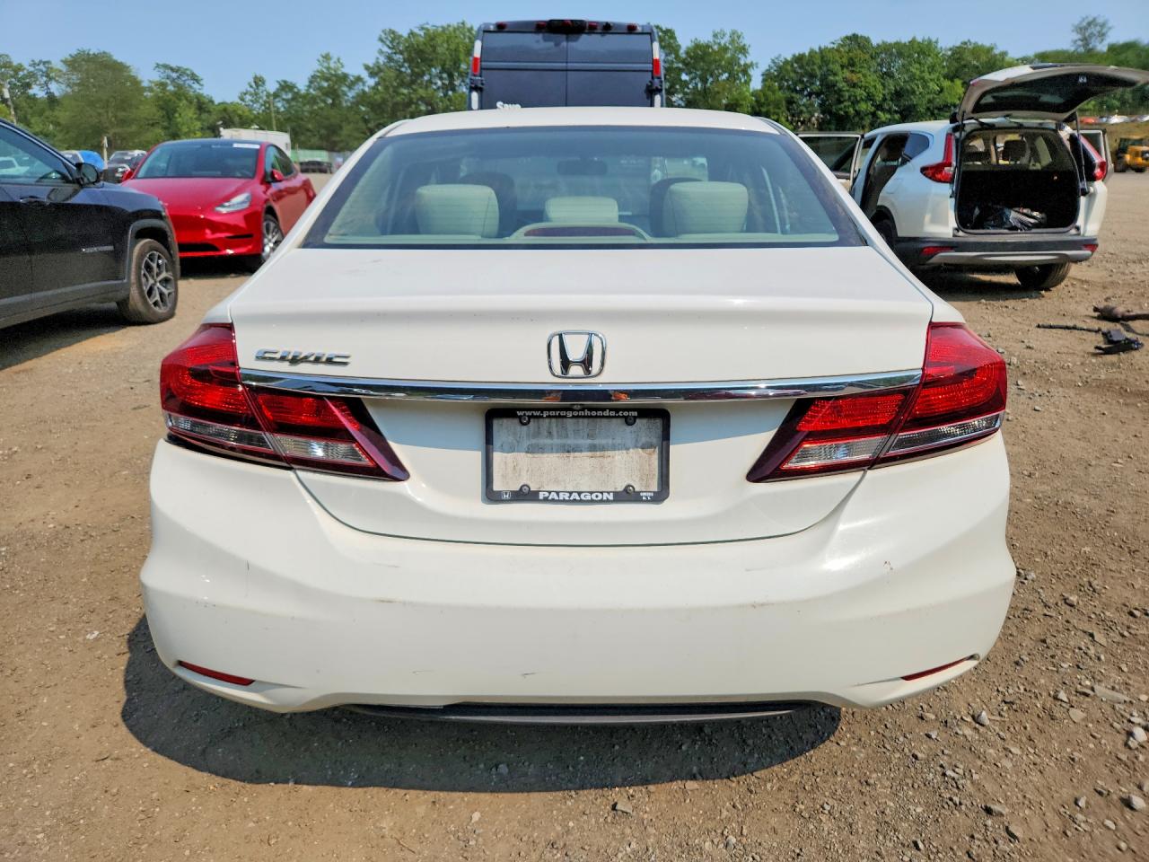 2015 Honda Civic Lx White vin: 19XFB2F52FE292253
