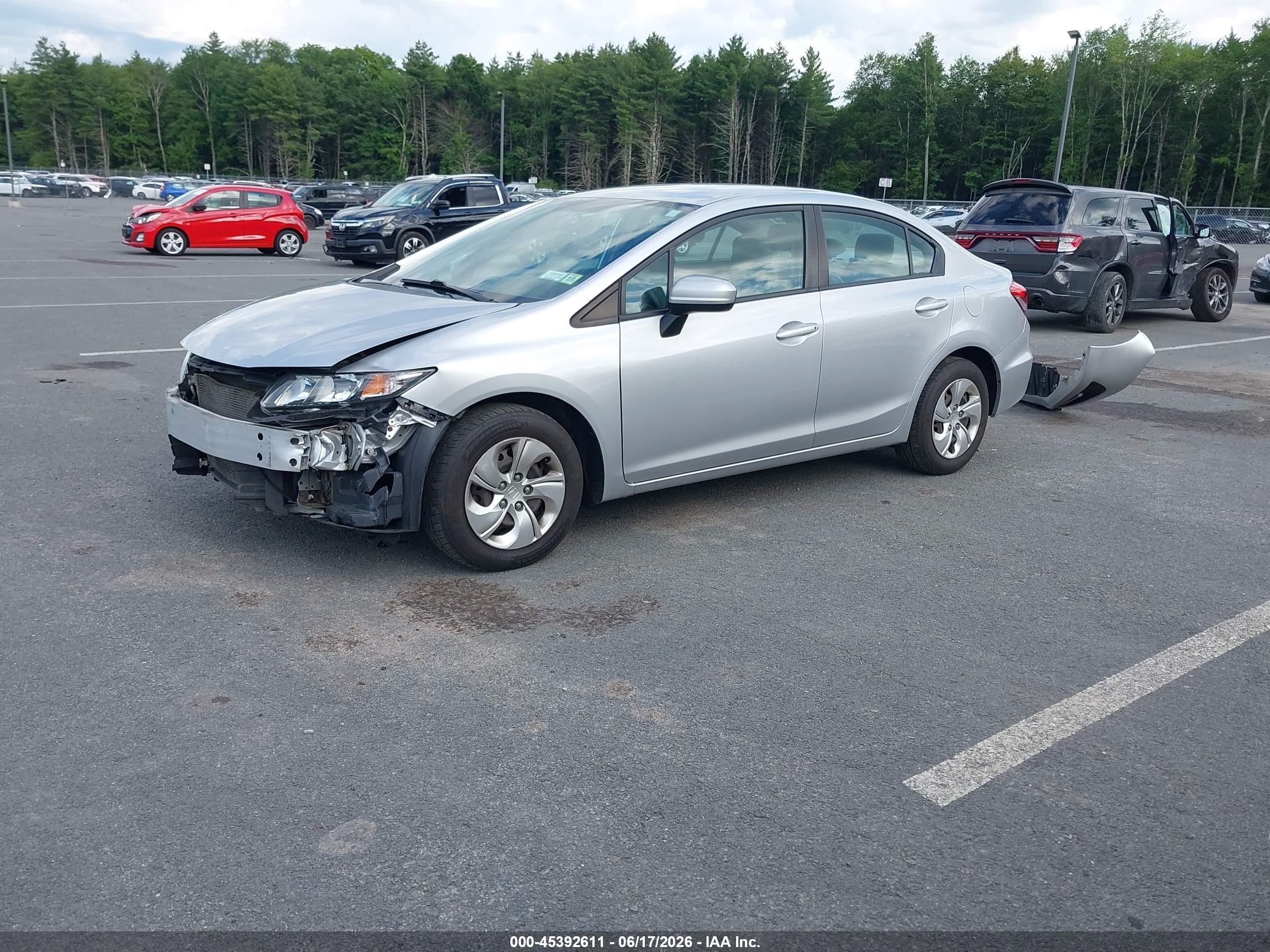 2015 Honda Civic Lx Silver vin: 19XFB2F52FE296805