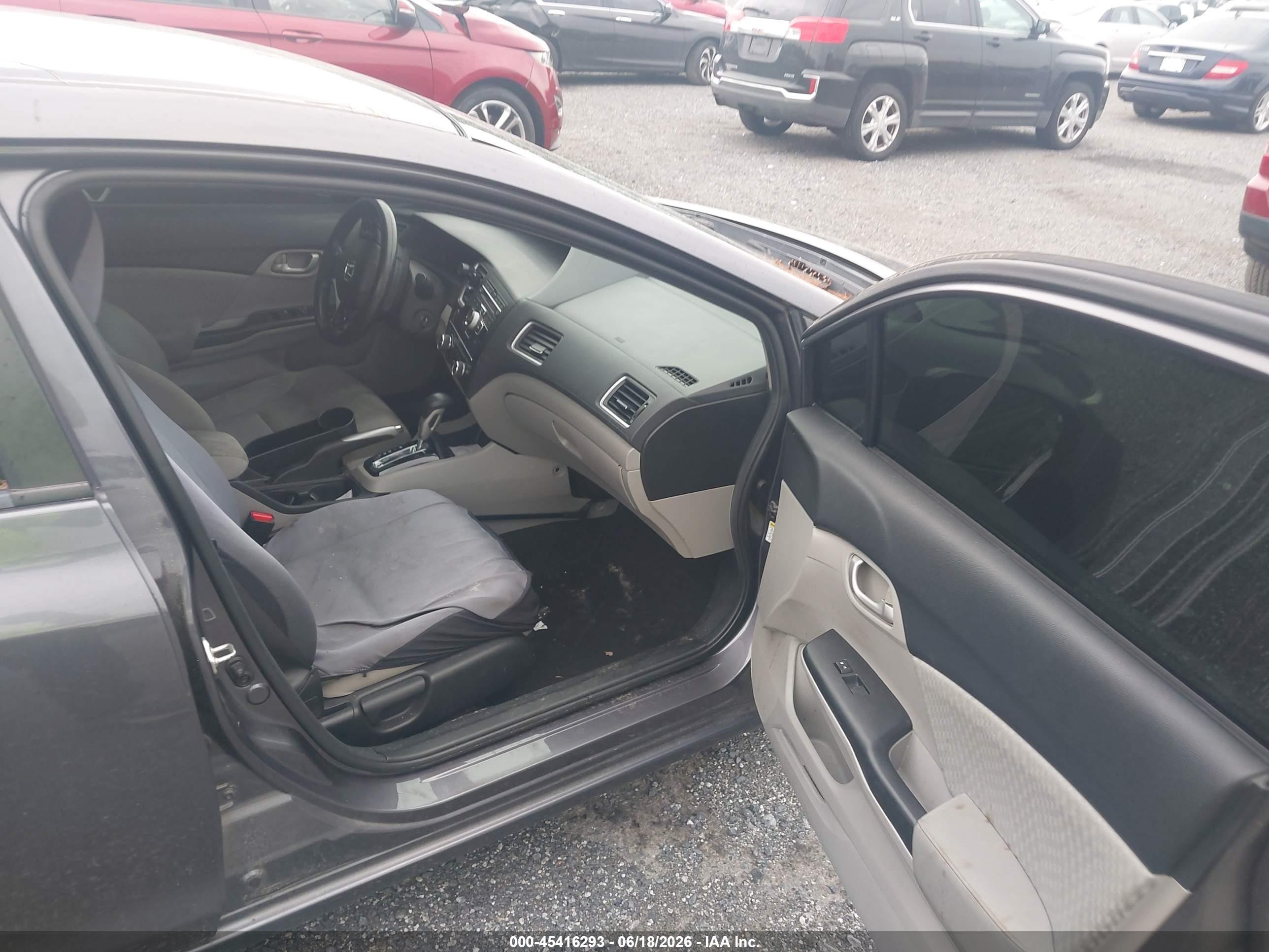 2015 Honda Civic Lx Gray vin: 19XFB2F52FE701402