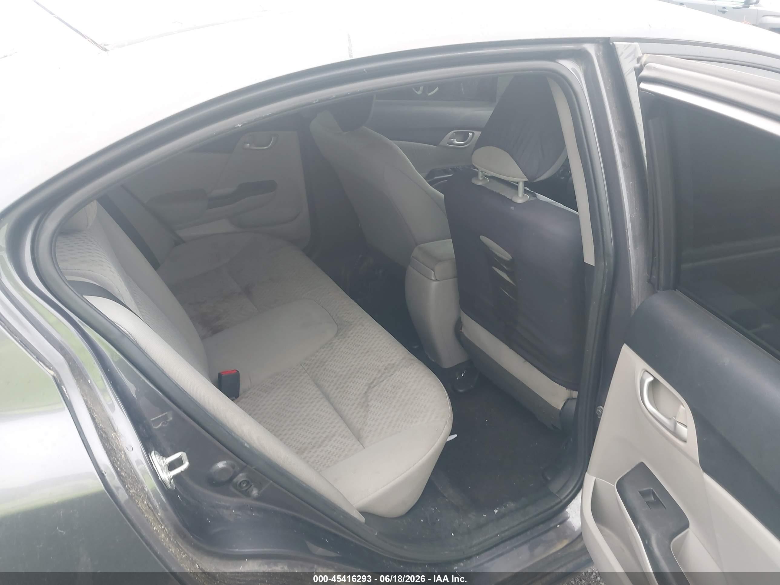 2015 Honda Civic Lx Gray vin: 19XFB2F52FE701402