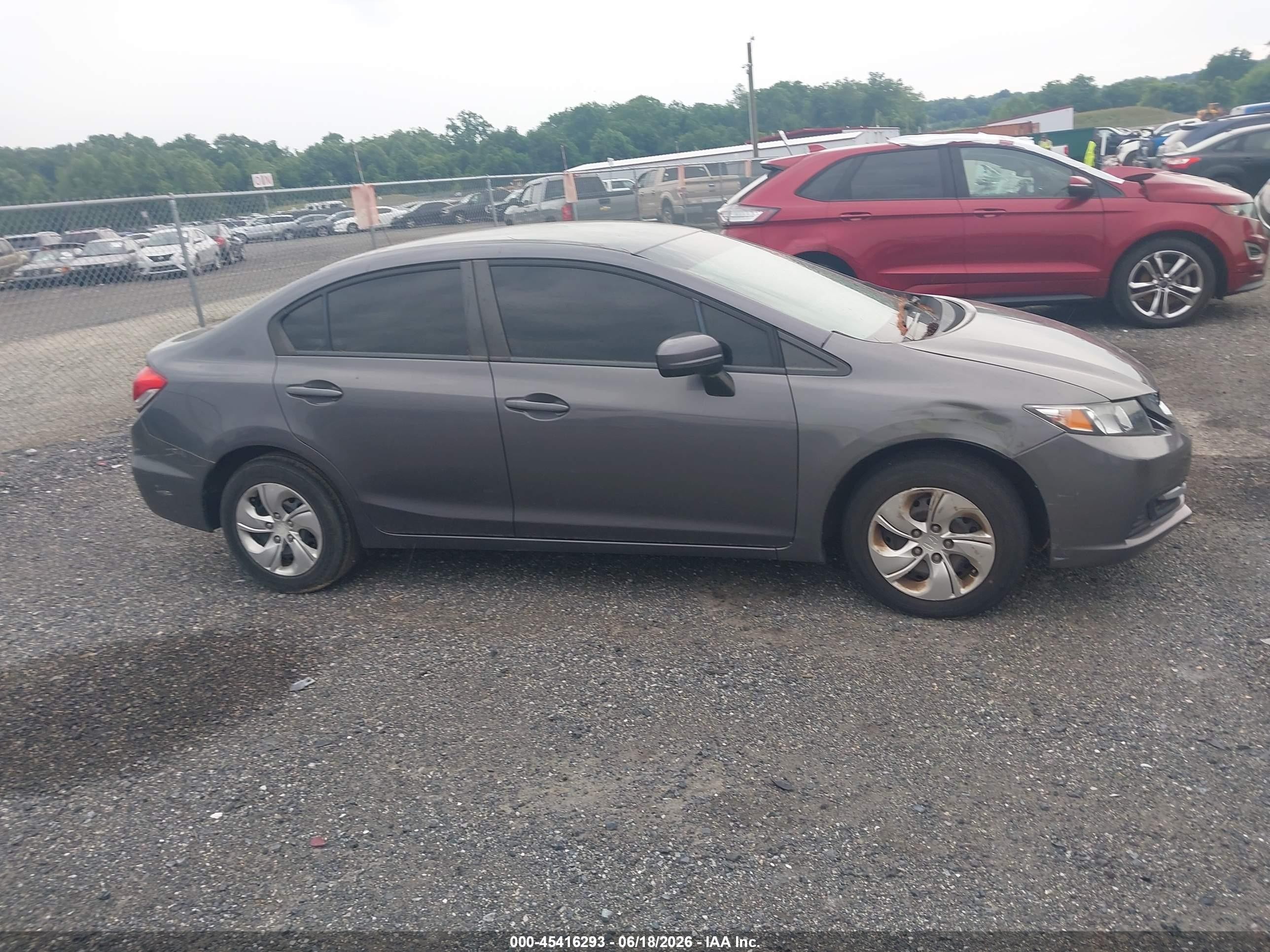 2015 Honda Civic Lx Gray vin: 19XFB2F52FE701402