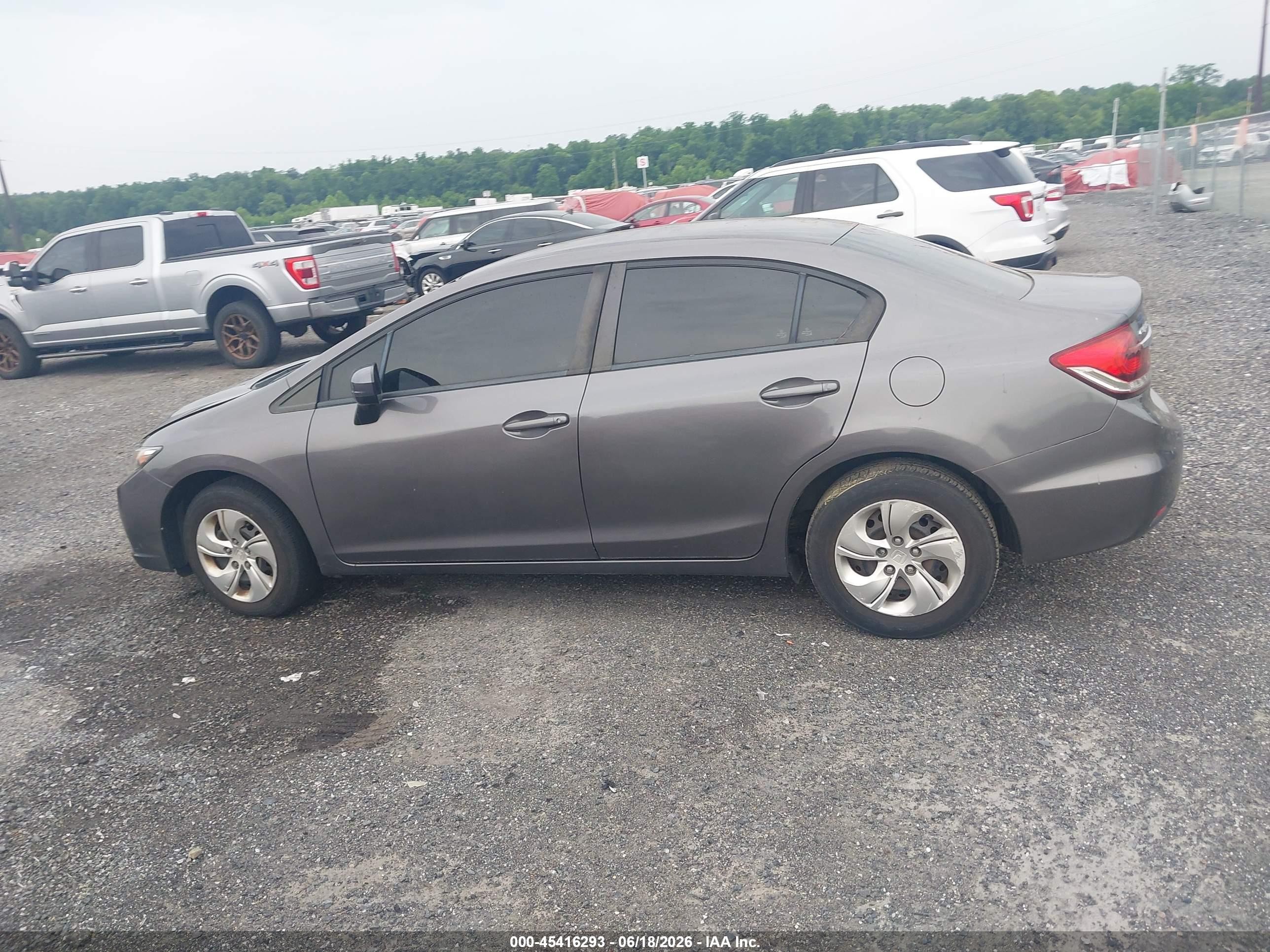2015 Honda Civic Lx Gray vin: 19XFB2F52FE701402