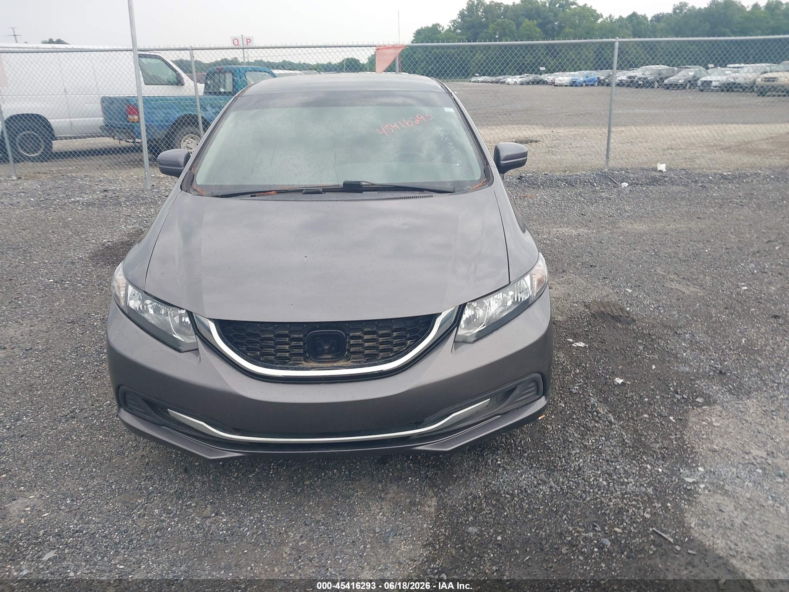2015 Honda Civic Lx Gray vin: 19XFB2F52FE701402