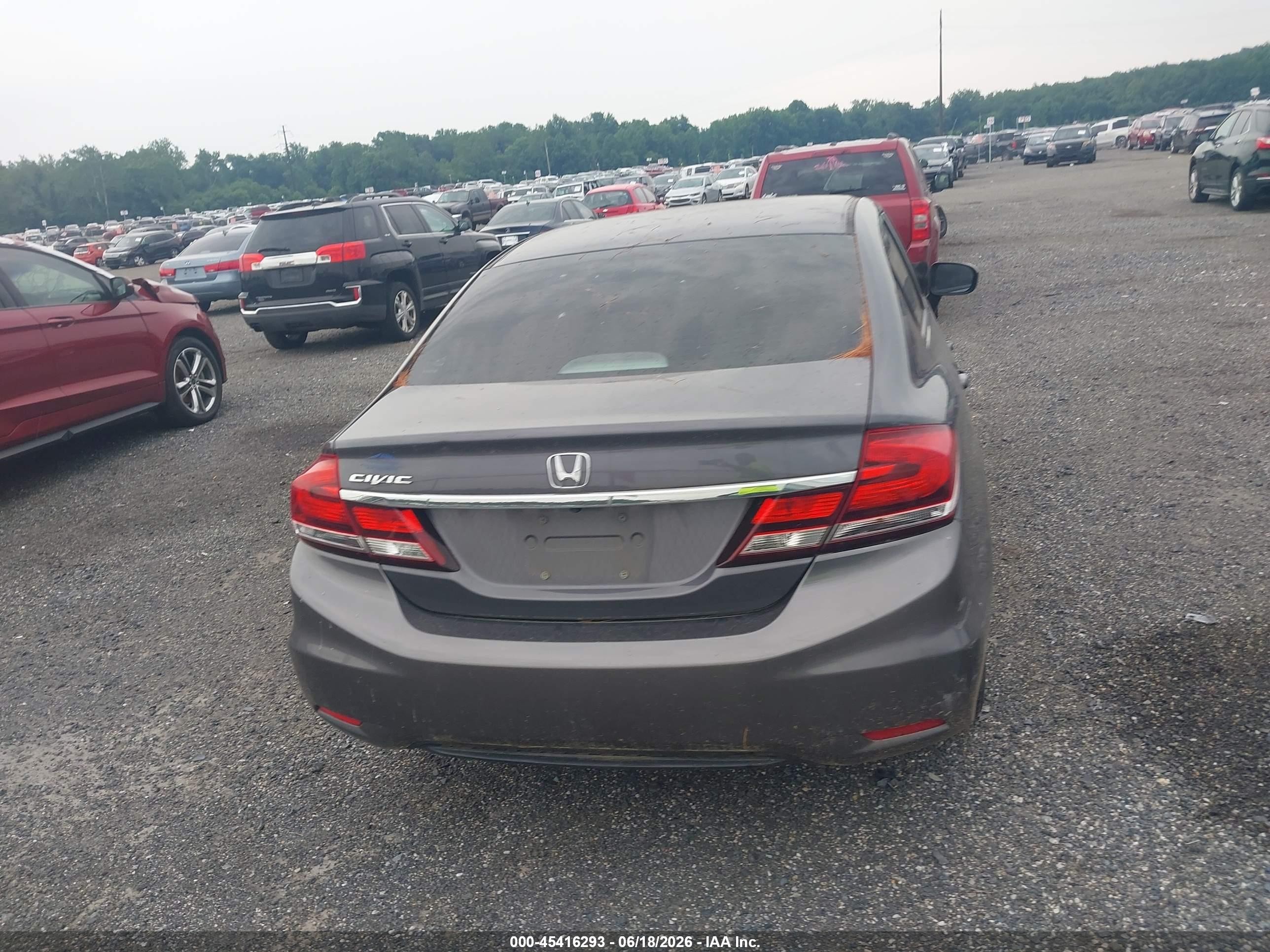 2015 Honda Civic Lx Gray vin: 19XFB2F52FE701402