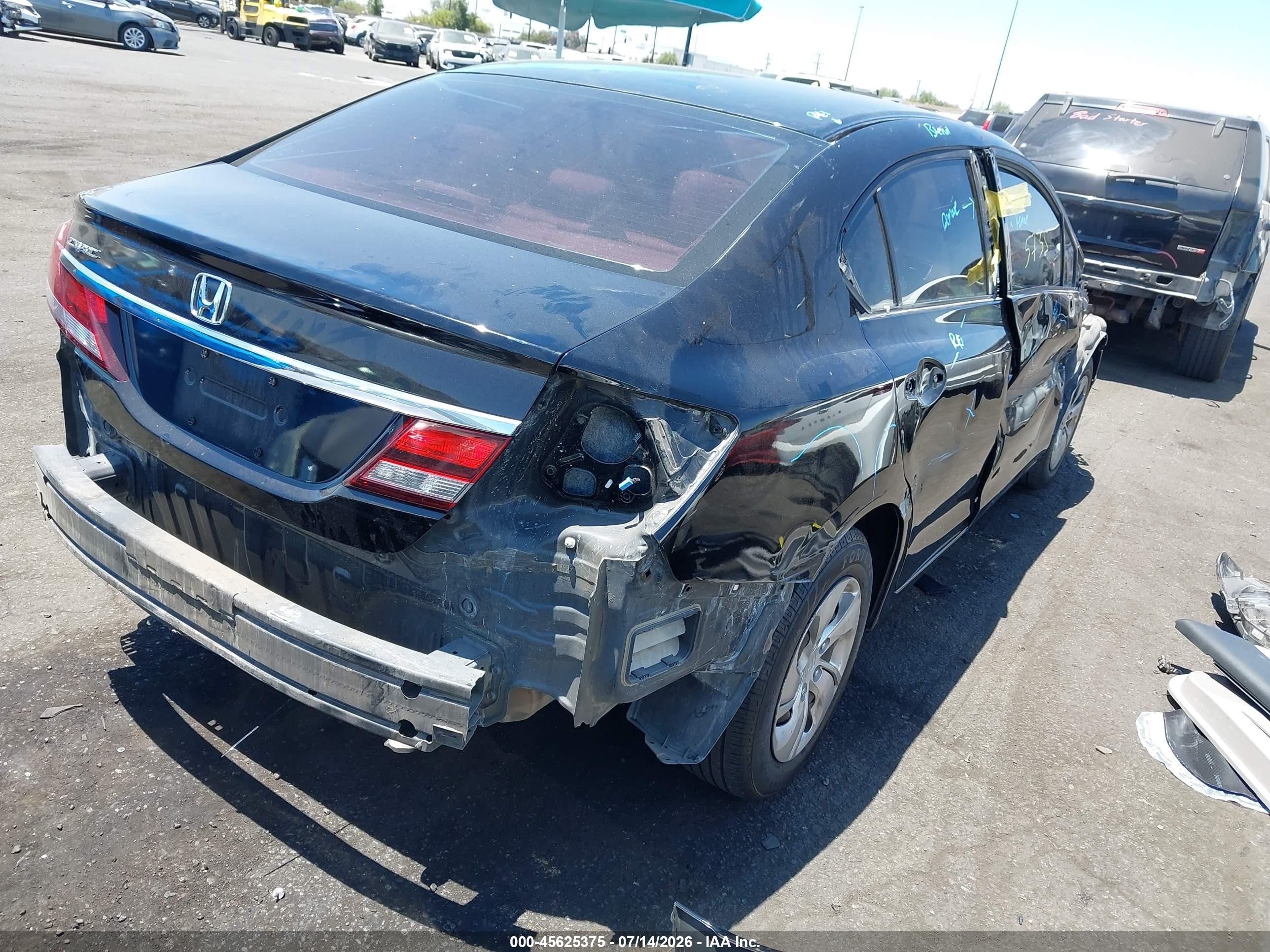 2015 Honda Civic Lx Black vin: 19XFB2F52FE704719