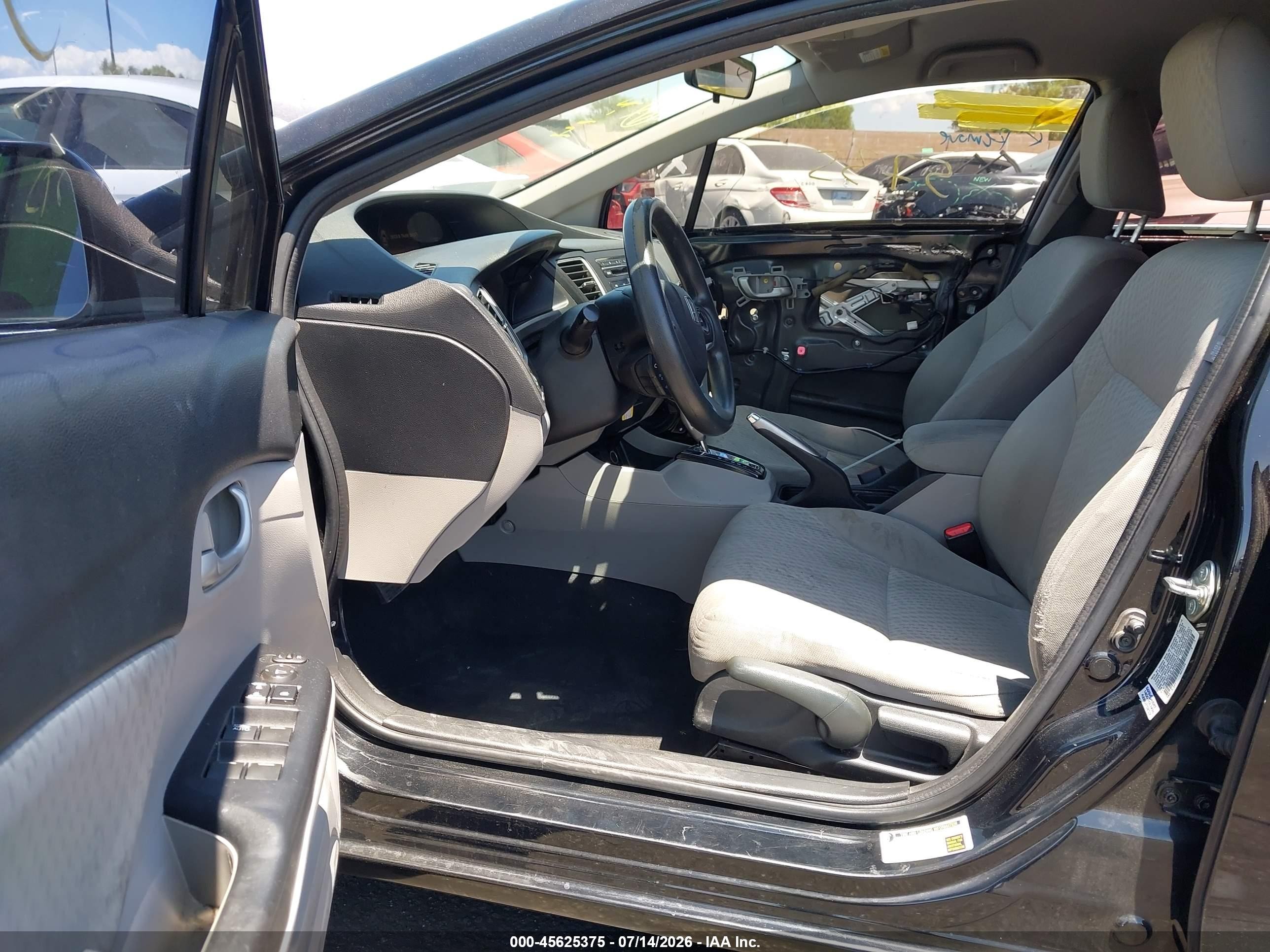 2015 Honda Civic Lx Black vin: 19XFB2F52FE704719