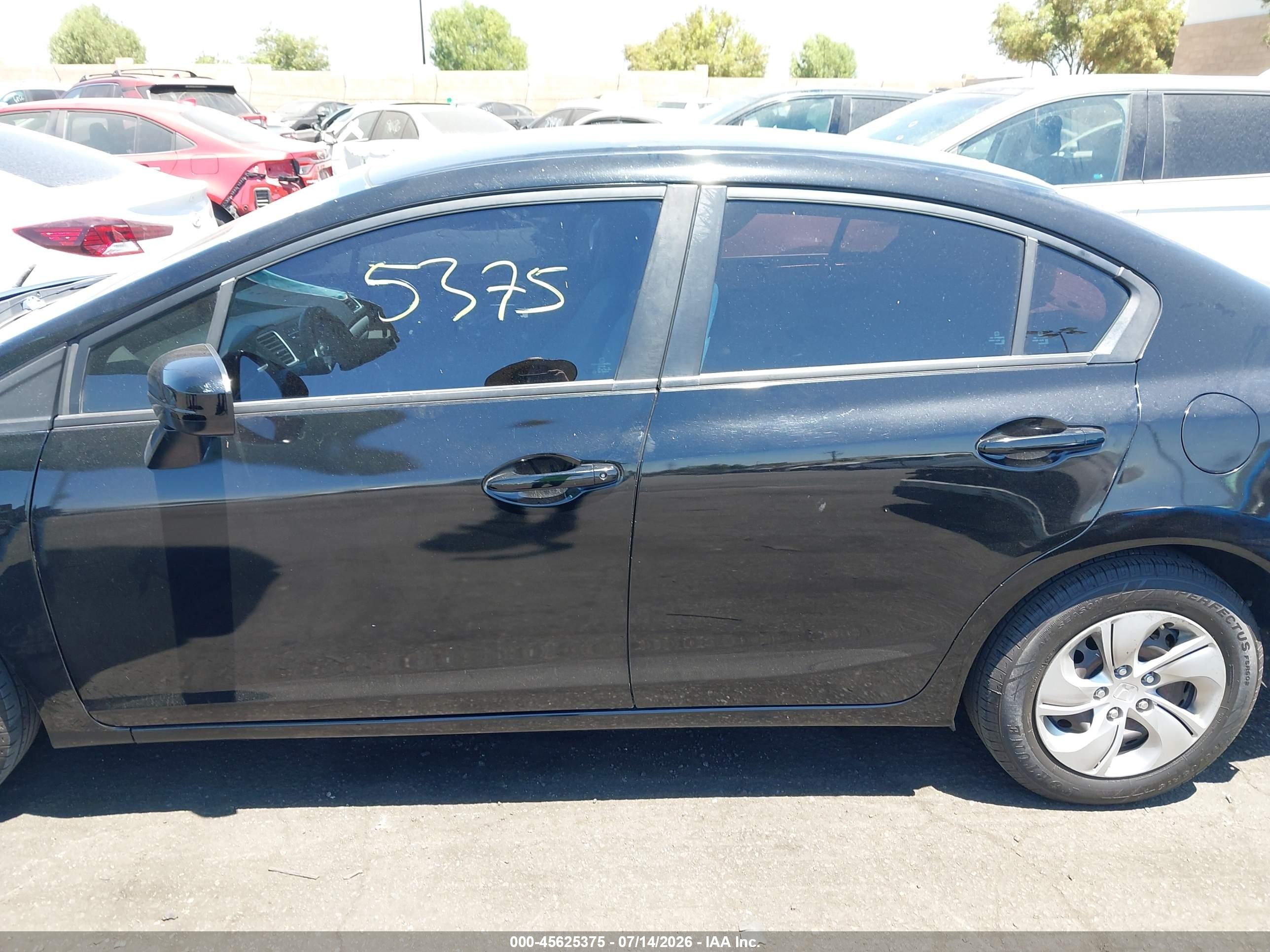 2015 Honda Civic Lx Black vin: 19XFB2F52FE704719