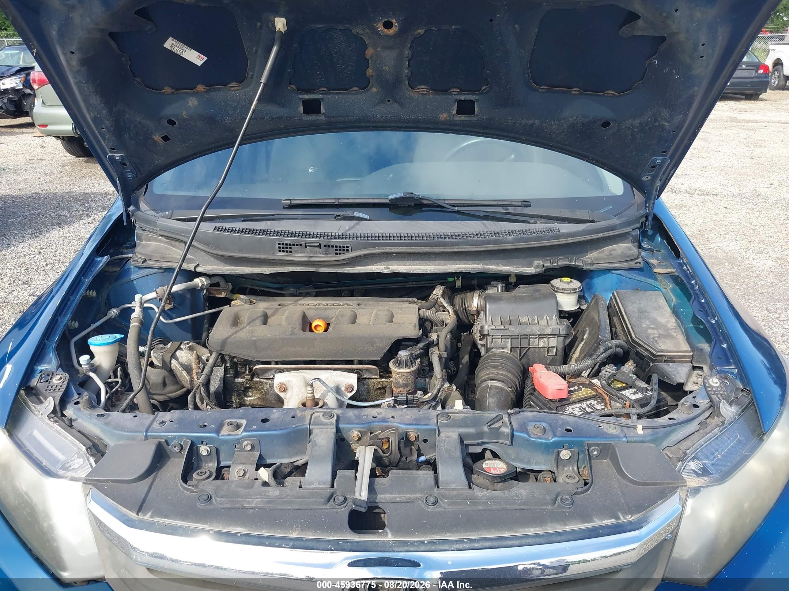 2012 Honda Civic Lx Blue vin: 19XFB2F53CE001349