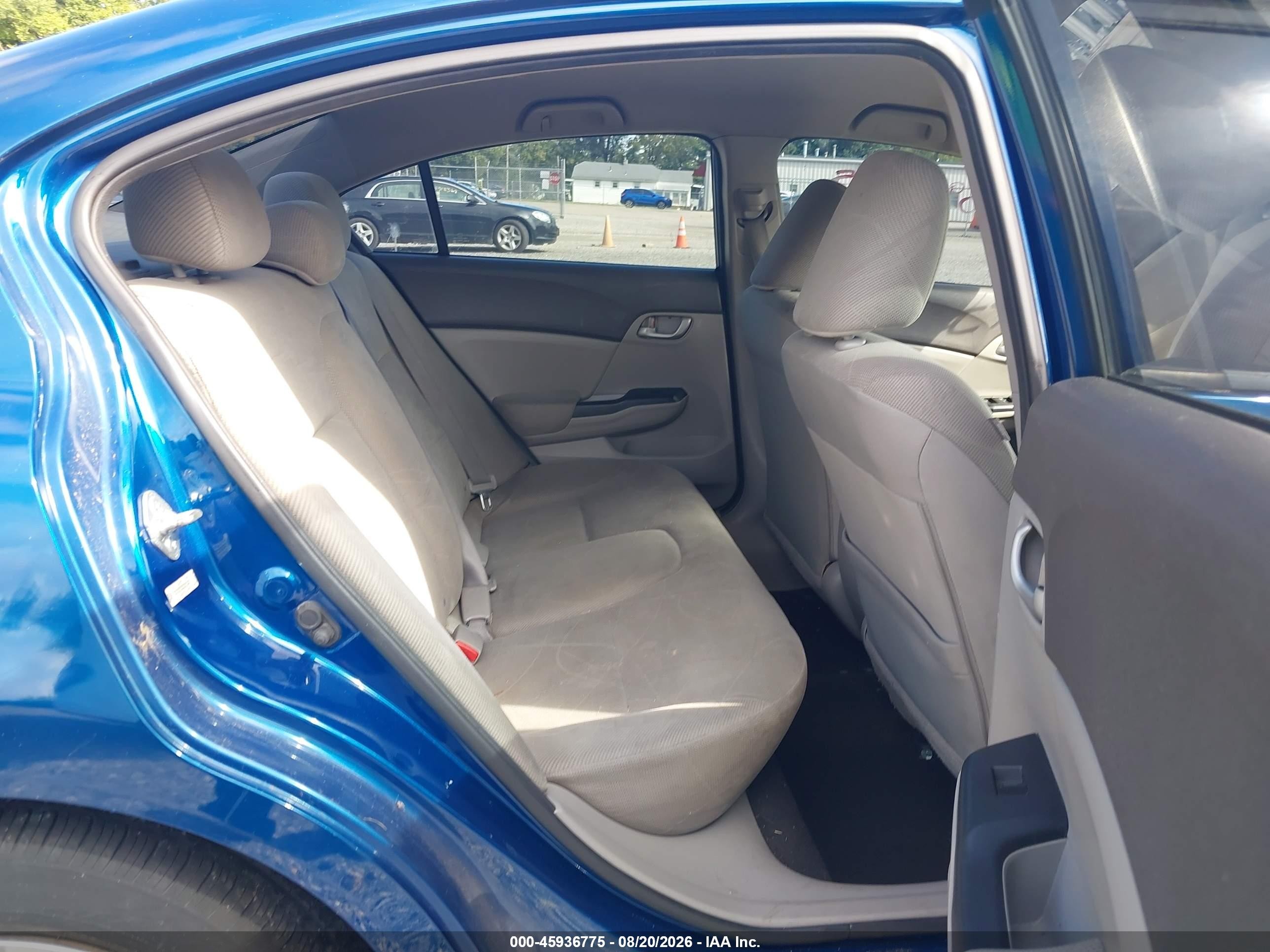 2012 Honda Civic Lx Blue vin: 19XFB2F53CE001349