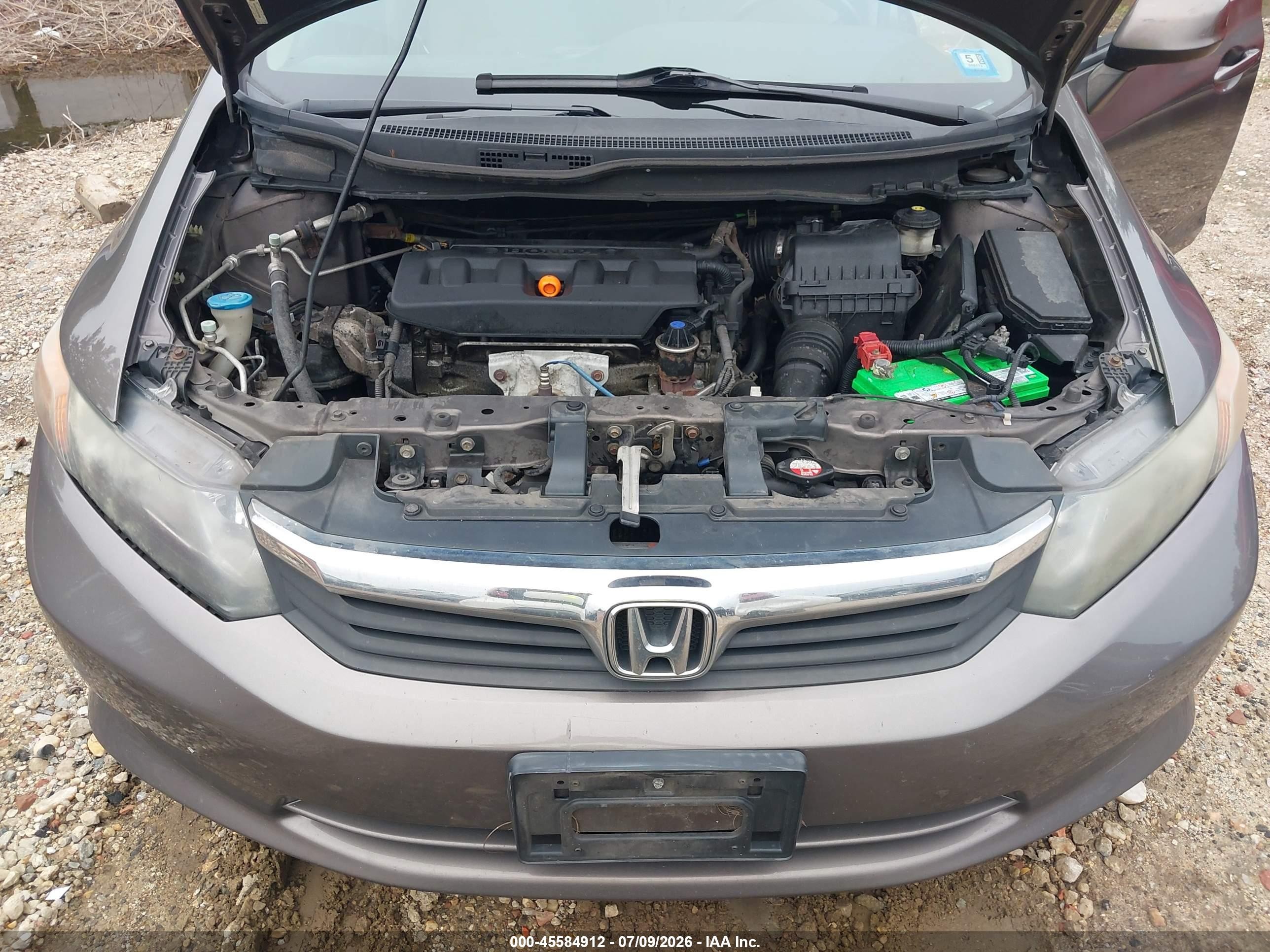 2012 Honda Civic Lx Brown vin: 19XFB2F53CE015350