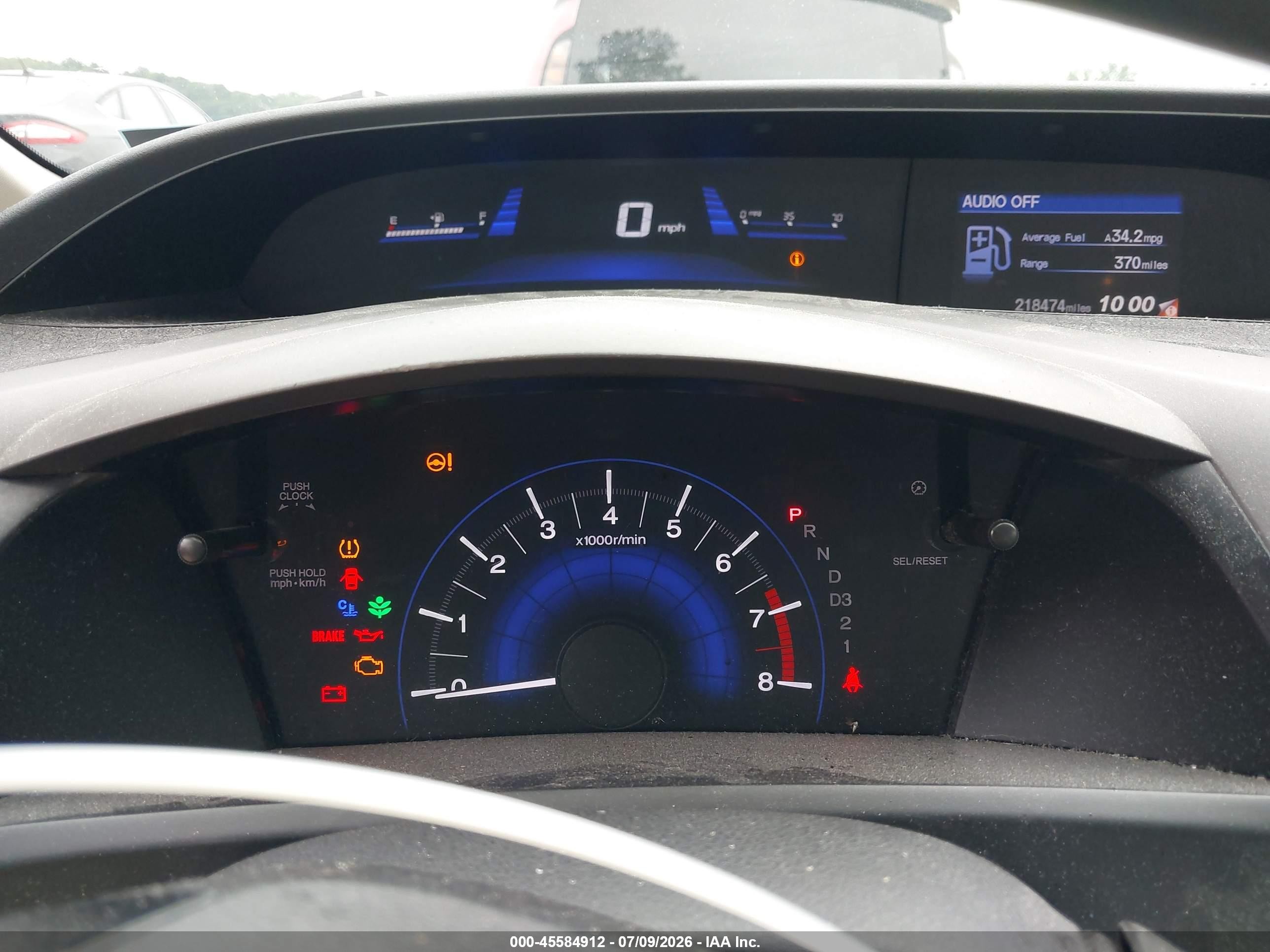 2012 Honda Civic Lx Brown vin: 19XFB2F53CE015350