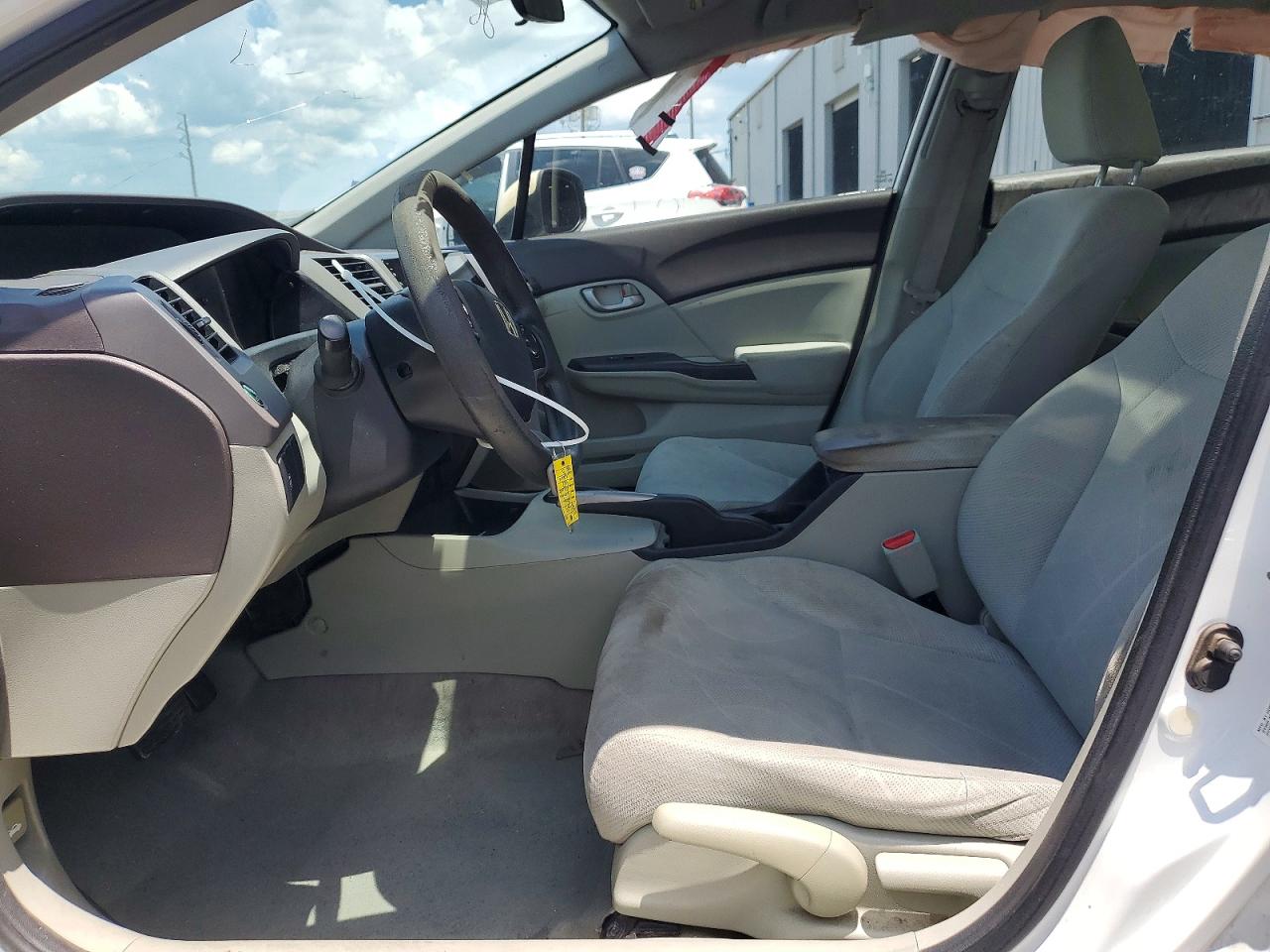 2012 Honda Civic Lx White vin: 19XFB2F53CE040491