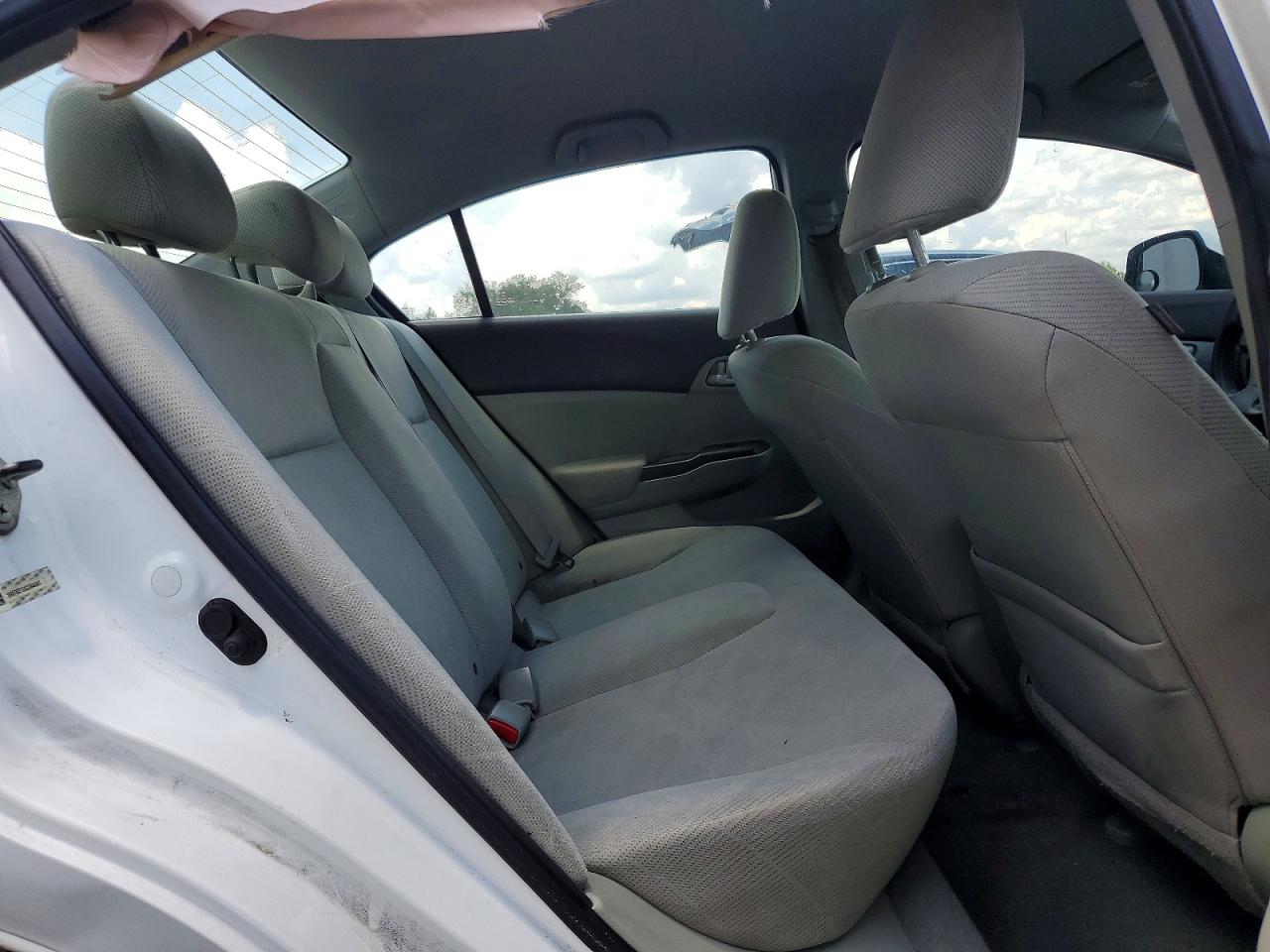2012 Honda Civic Lx White vin: 19XFB2F53CE040491