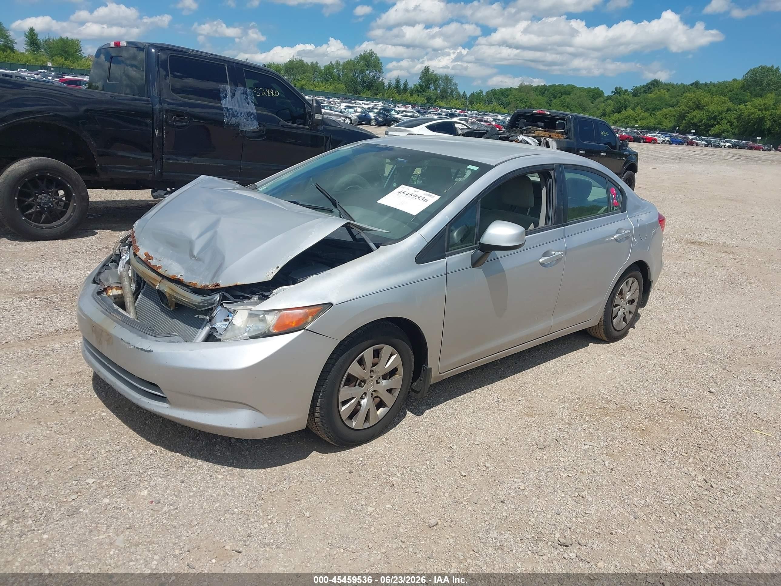 2012 Honda Civic Lx Серебряный vin: 19XFB2F53CE041608