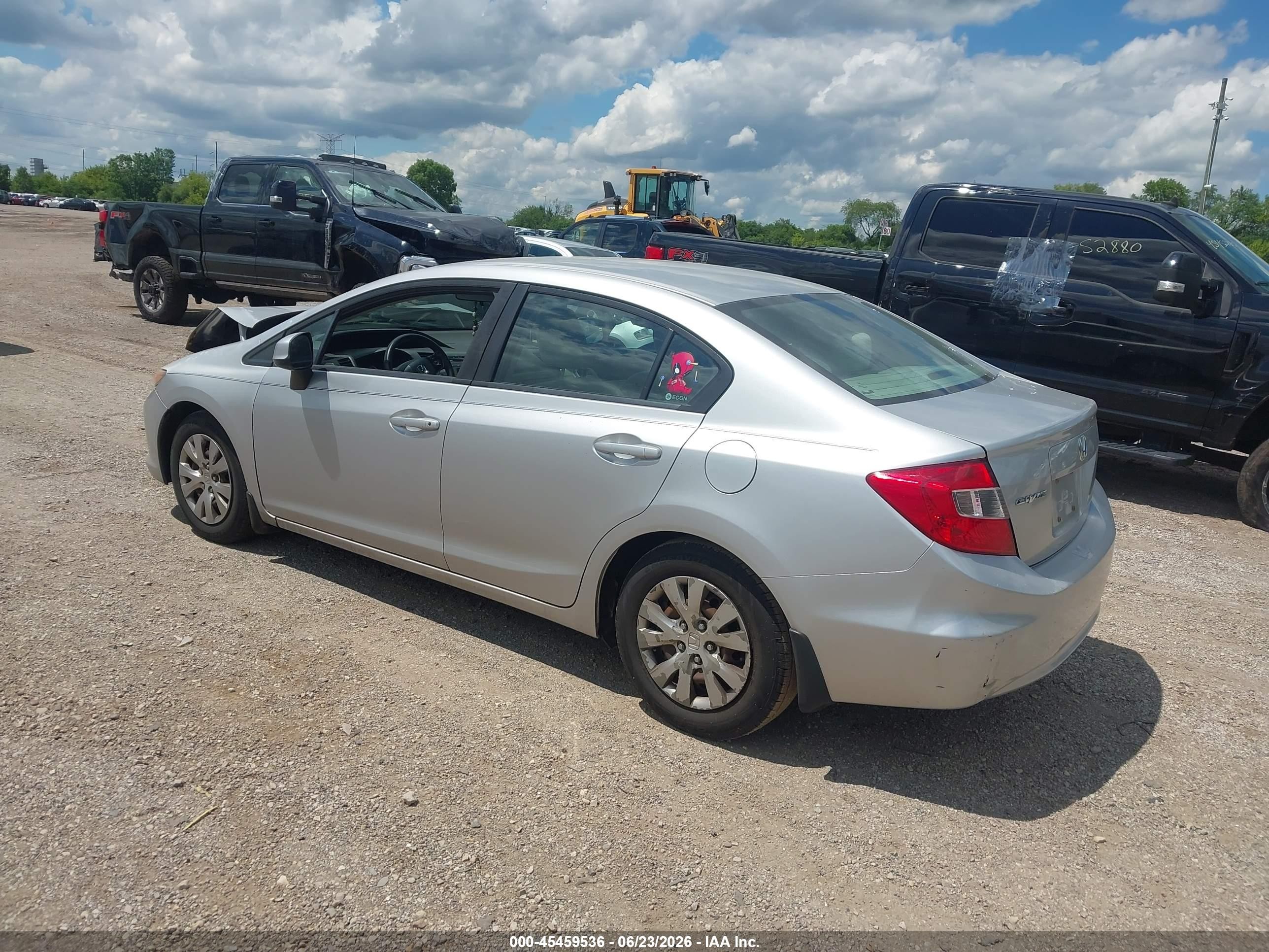 2012 Honda Civic Lx Серебряный vin: 19XFB2F53CE041608