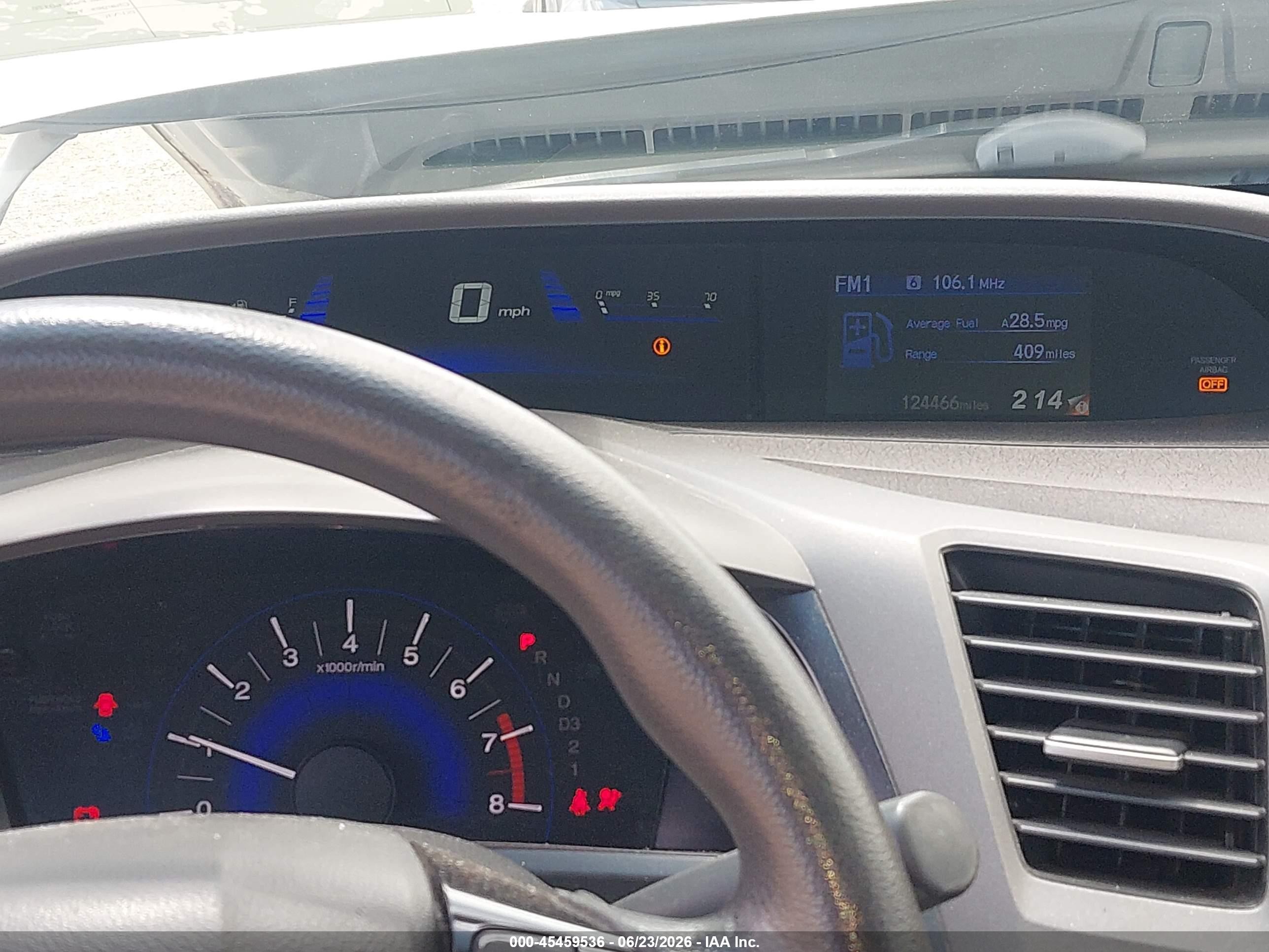 2012 Honda Civic Lx Серебряный vin: 19XFB2F53CE041608