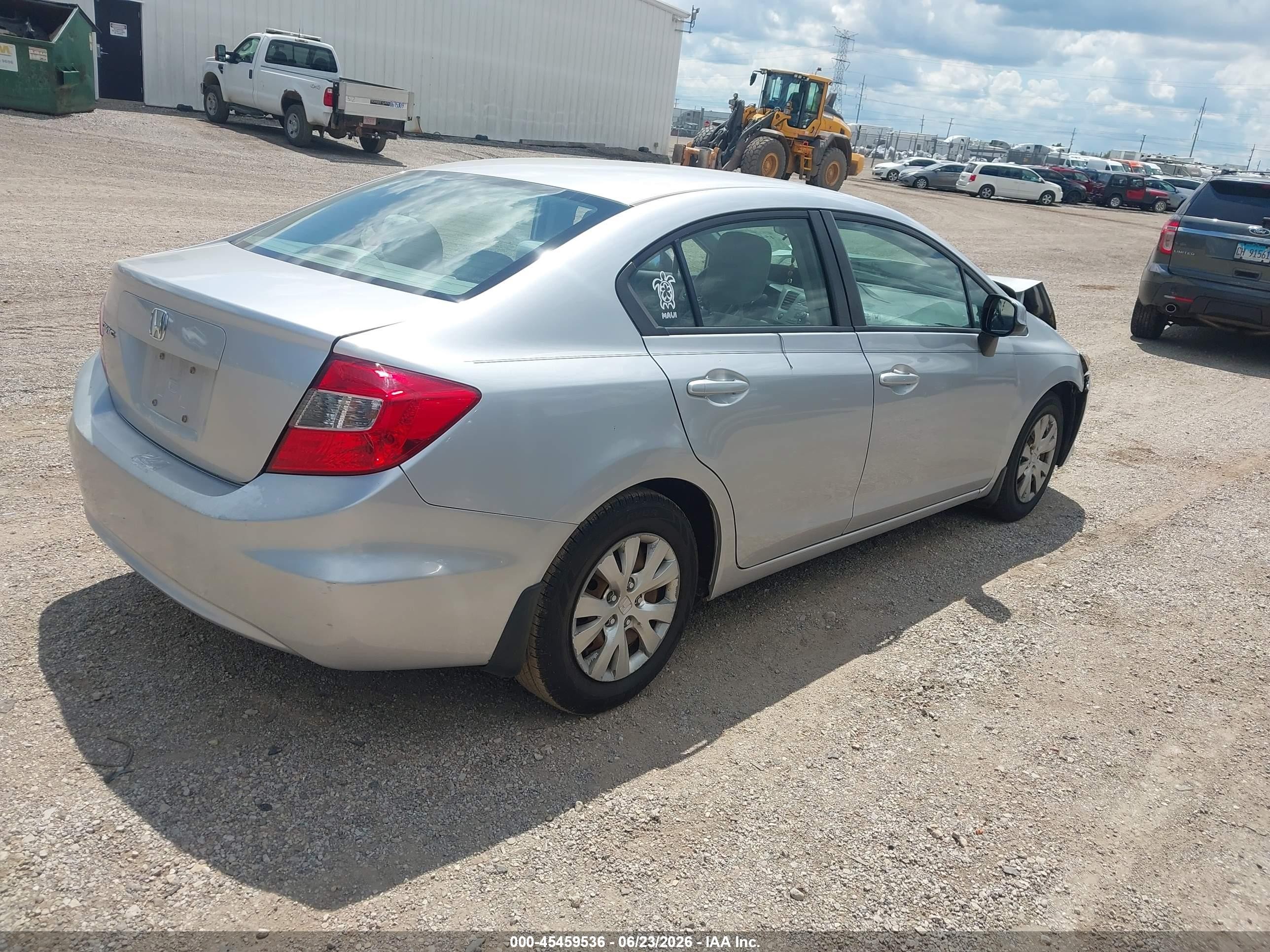 2012 Honda Civic Lx Серебряный vin: 19XFB2F53CE041608