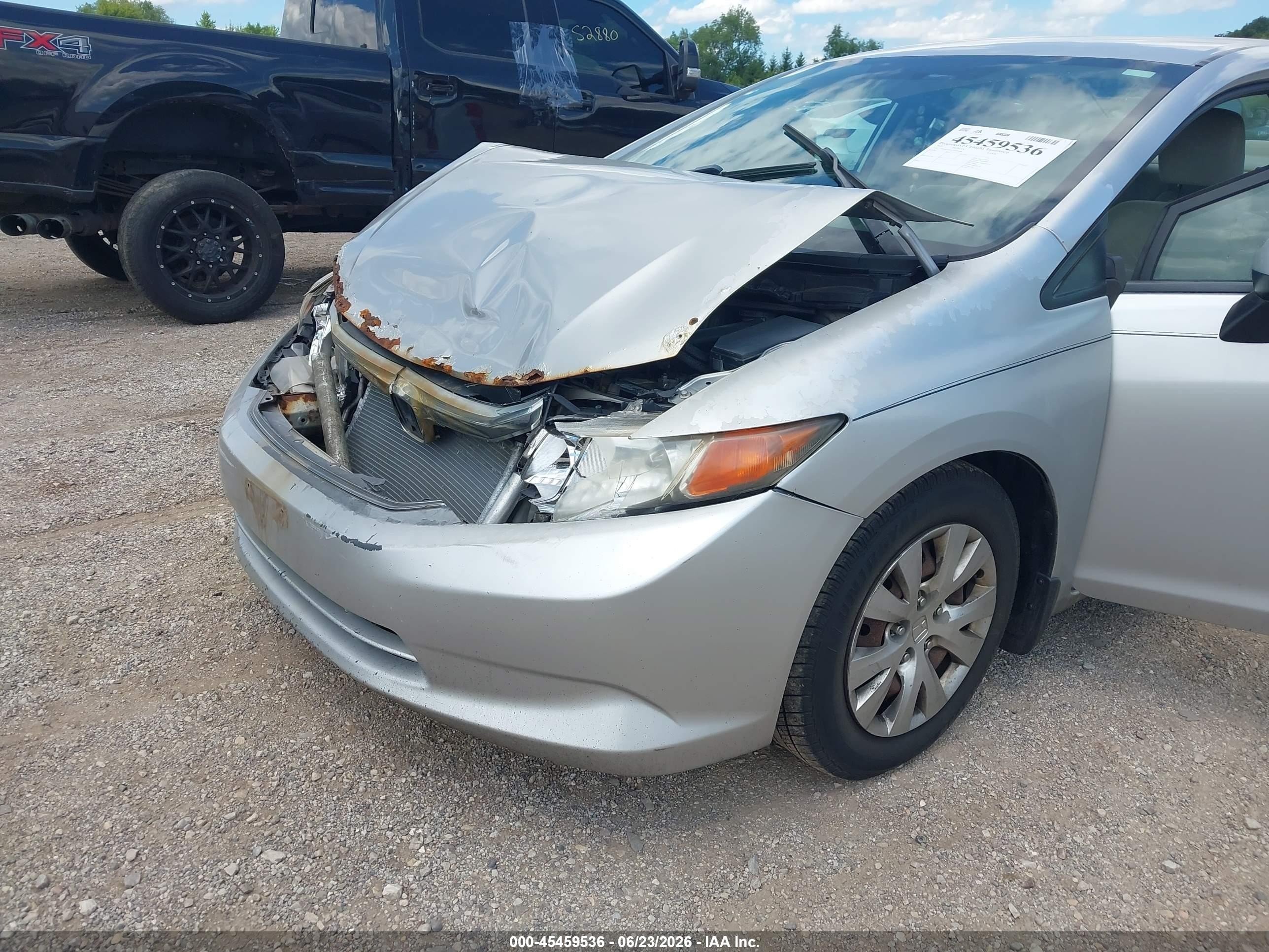 2012 Honda Civic Lx Серебряный vin: 19XFB2F53CE041608