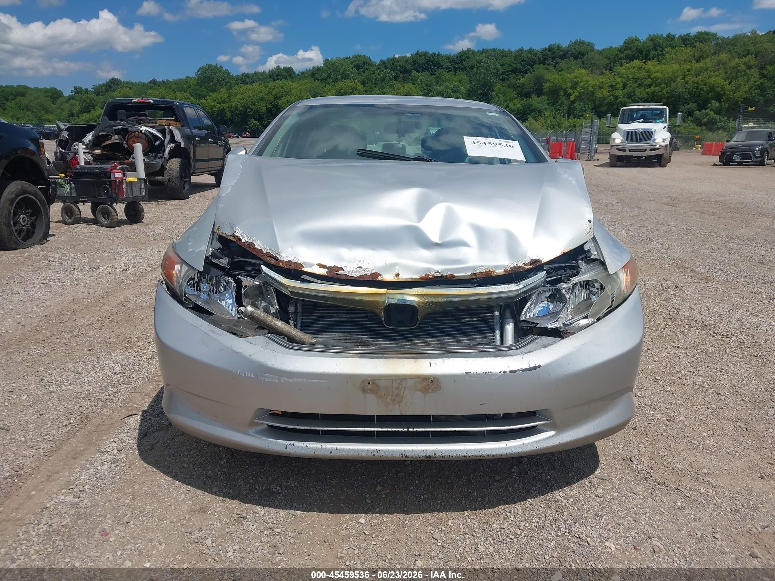 2012 Honda Civic Lx Серебряный vin: 19XFB2F53CE041608
