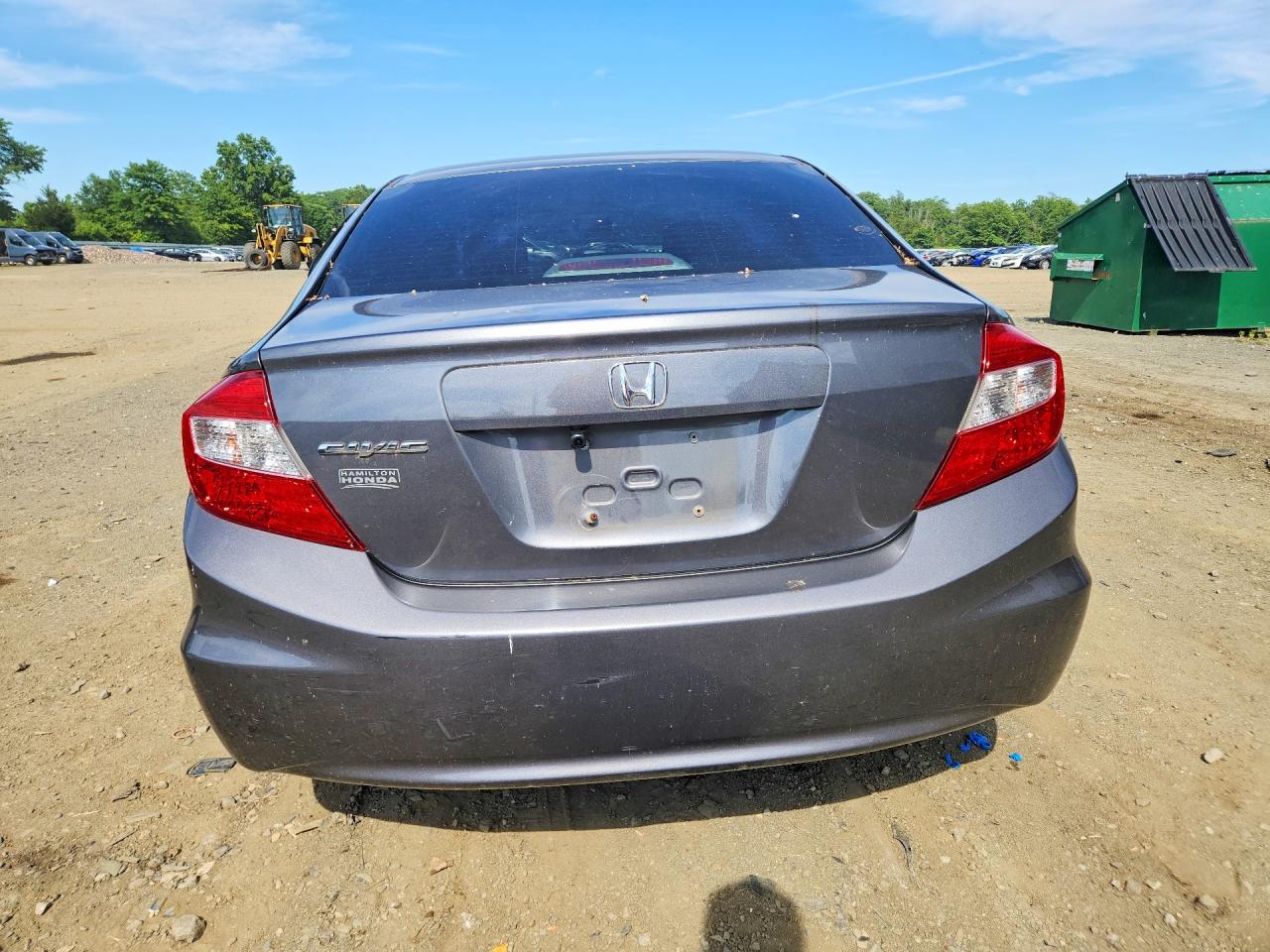 2012 Honda Civic Gray vin: 19XFB2F53CE043326