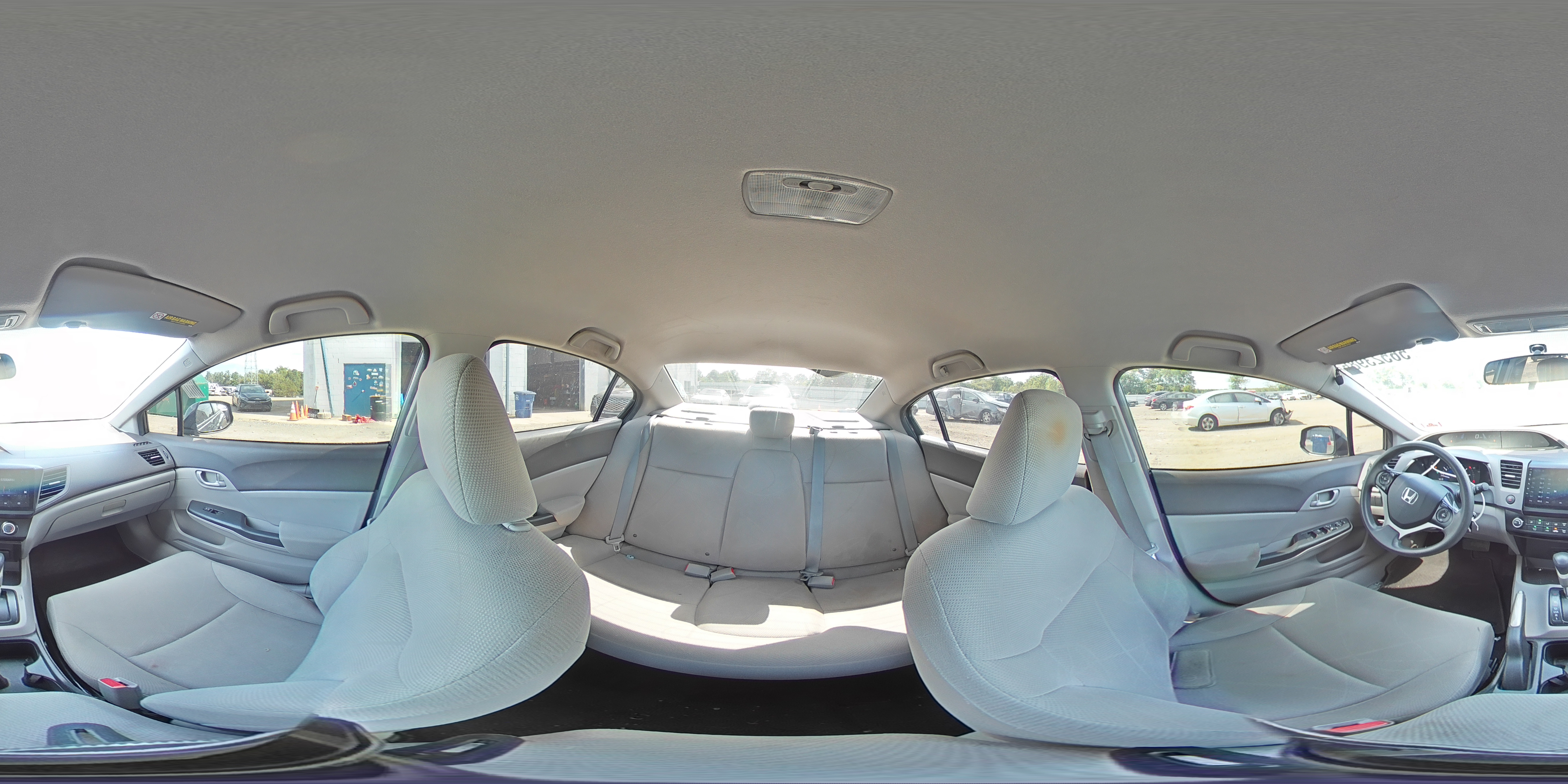 2012 Honda Civic Gray vin: 19XFB2F53CE043326