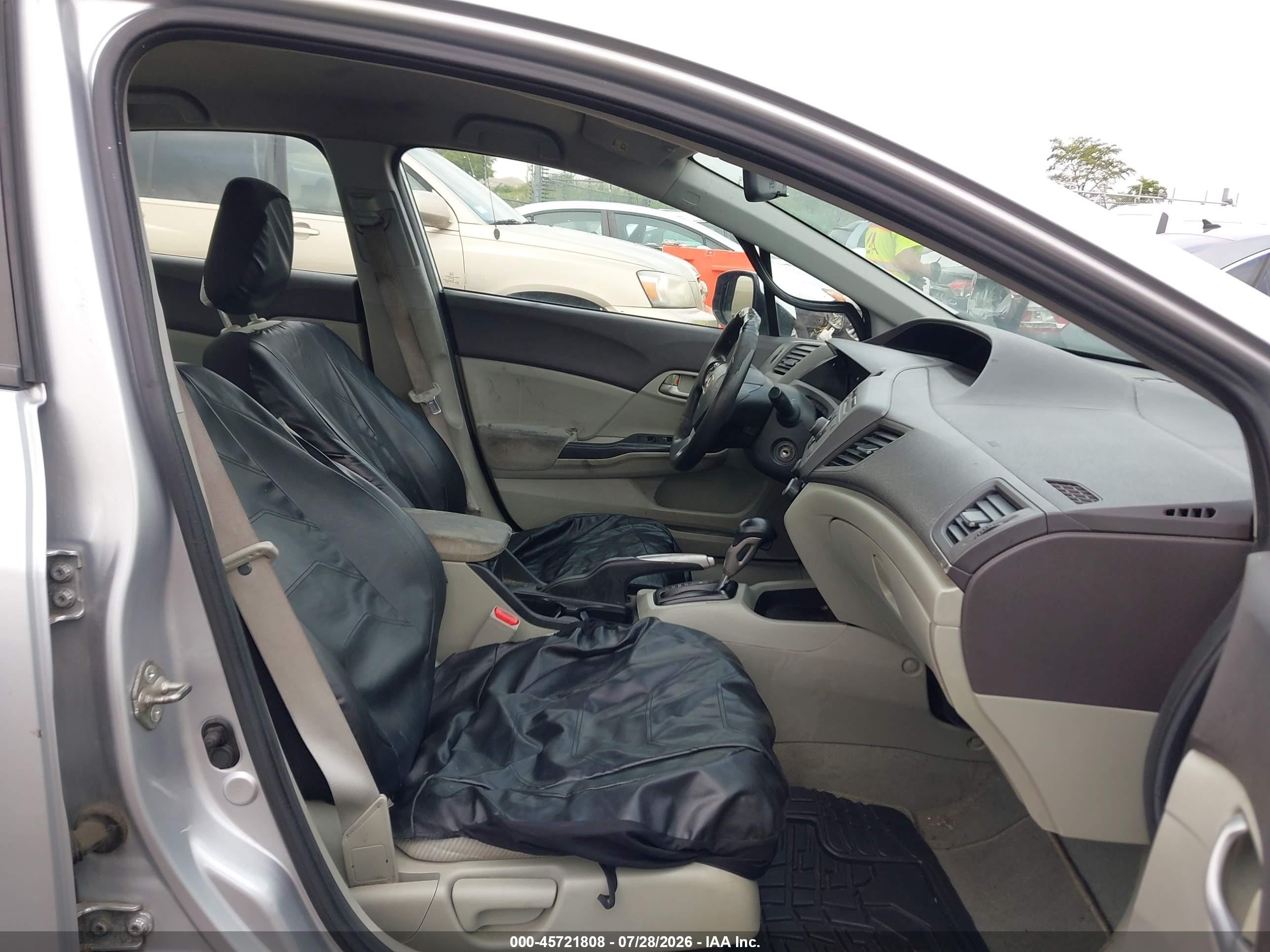 2012 Honda Civic Lx Silver vin: 19XFB2F53CE049336