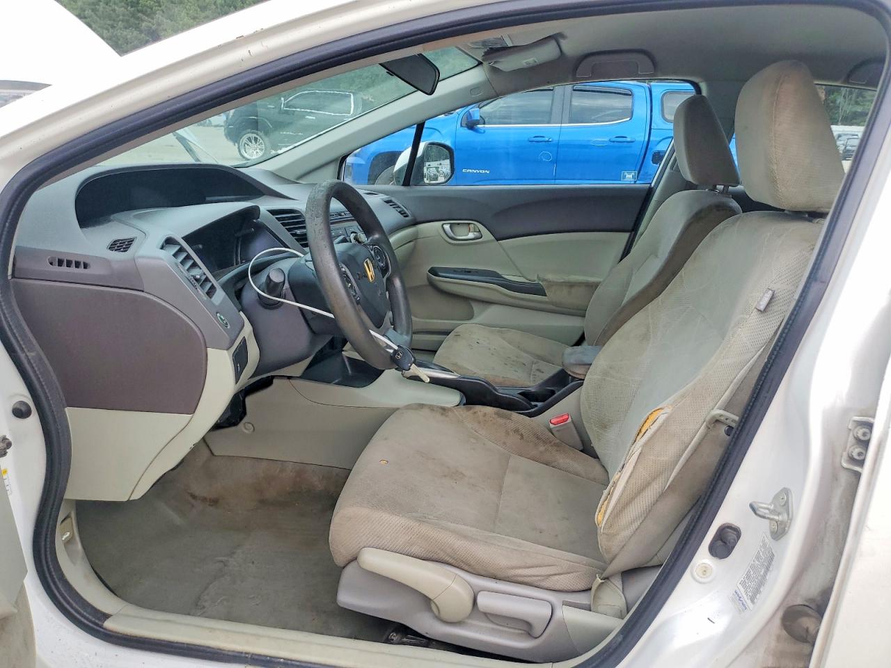 2012 Honda Civic Lx White vin: 19XFB2F53CE051149