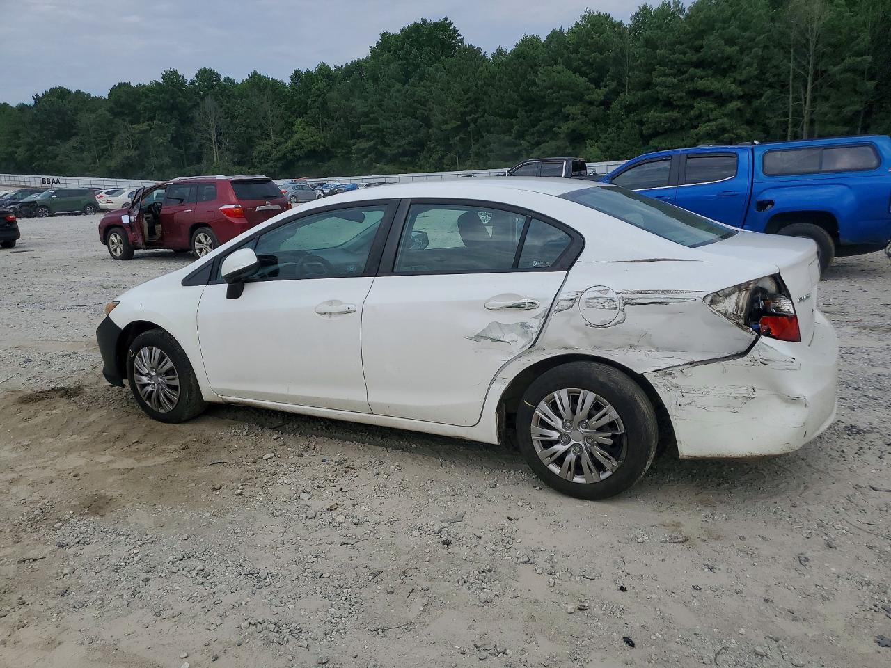 2012 Honda Civic Lx White vin: 19XFB2F53CE051149