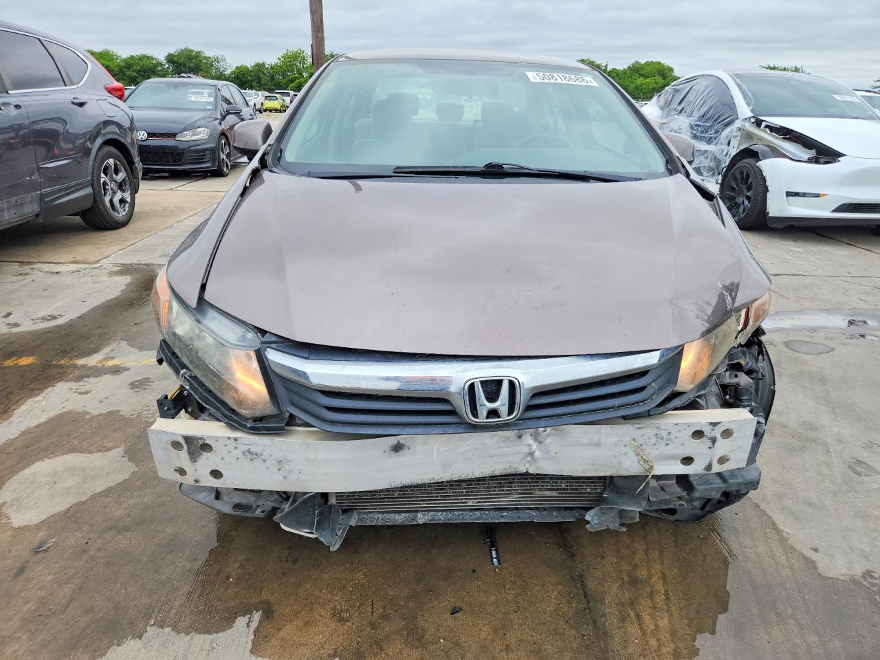2012 Honda Civic Lx Brown vin: 19XFB2F53CE051202