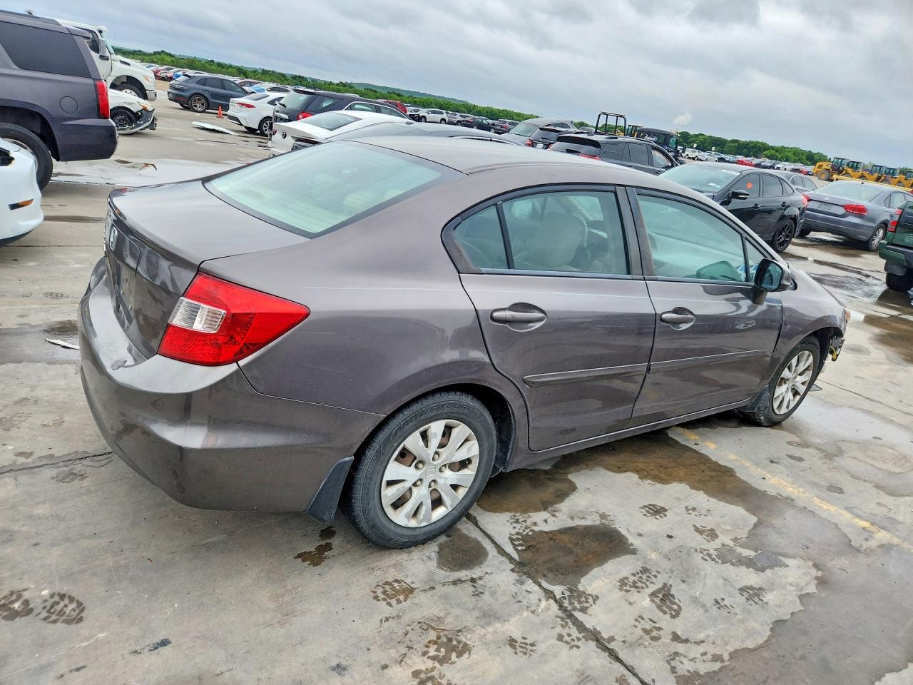 2012 Honda Civic Lx Brown vin: 19XFB2F53CE051202
