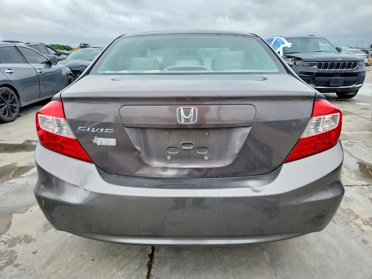 2012 Honda Civic Lx Brown vin: 19XFB2F53CE051202