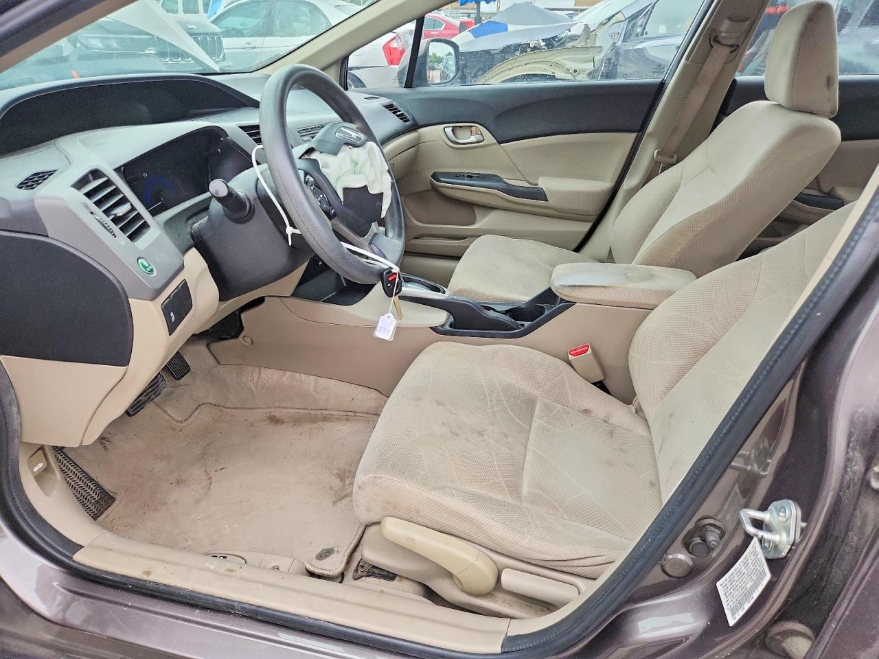 2012 Honda Civic Lx Brown vin: 19XFB2F53CE051202