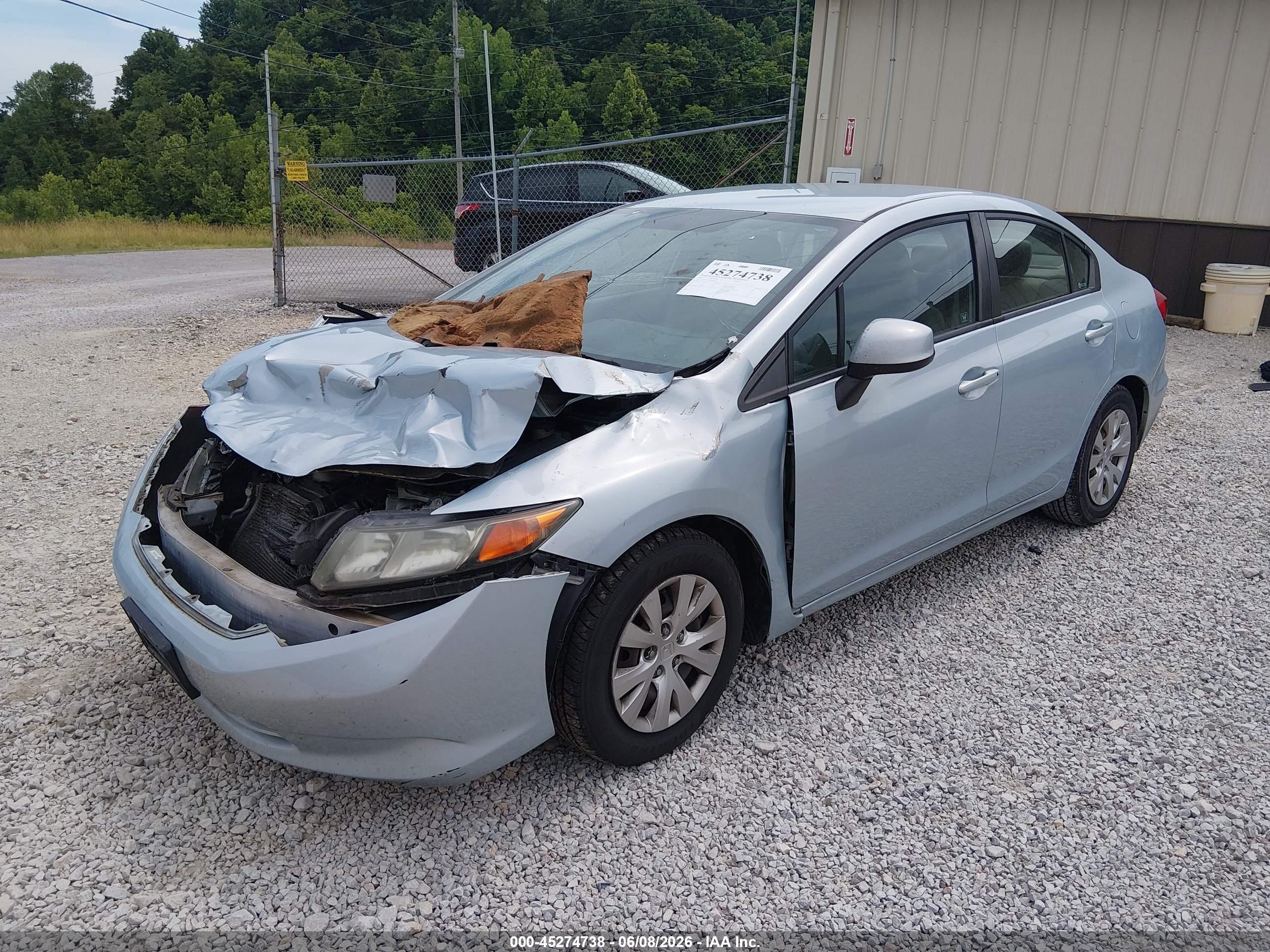 2012 Honda Civic Lx Silver vin: 19XFB2F53CE058408