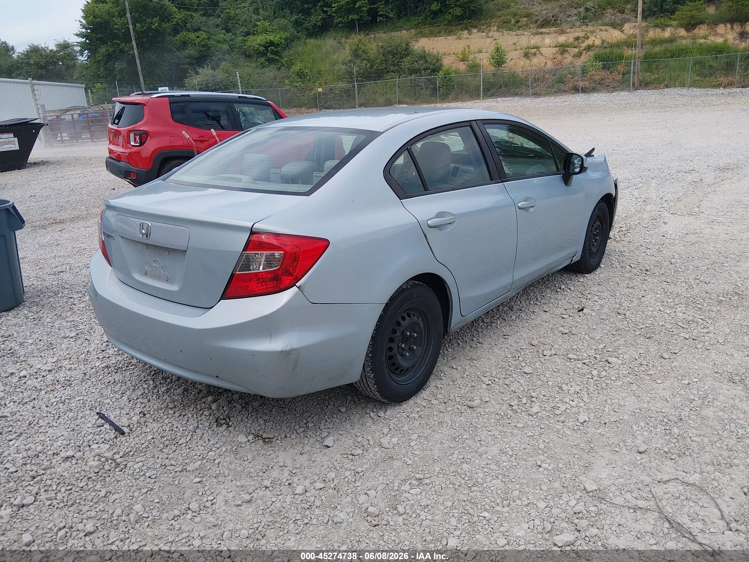 2012 Honda Civic Lx Silver vin: 19XFB2F53CE058408