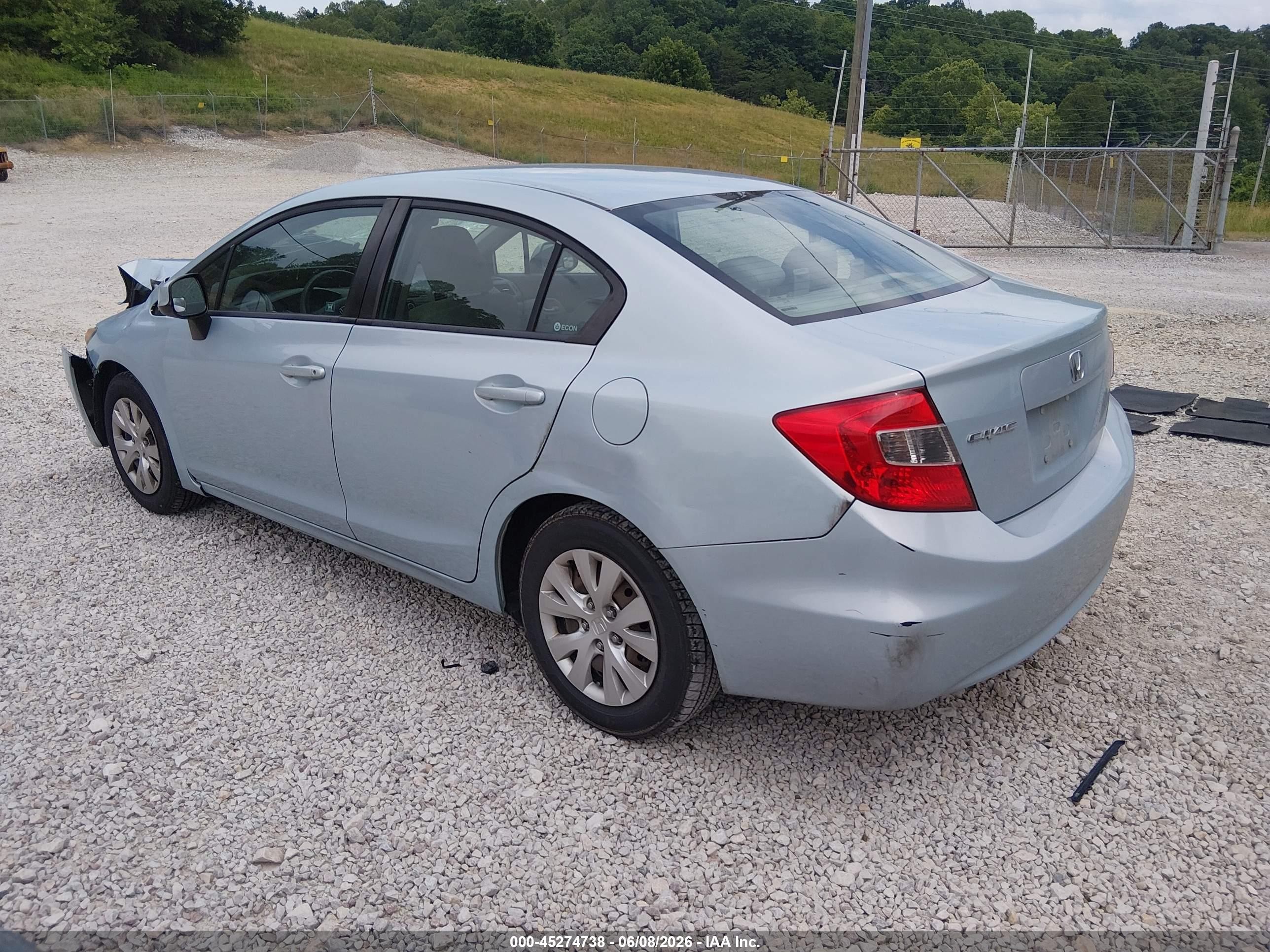 2012 Honda Civic Lx Silver vin: 19XFB2F53CE058408
