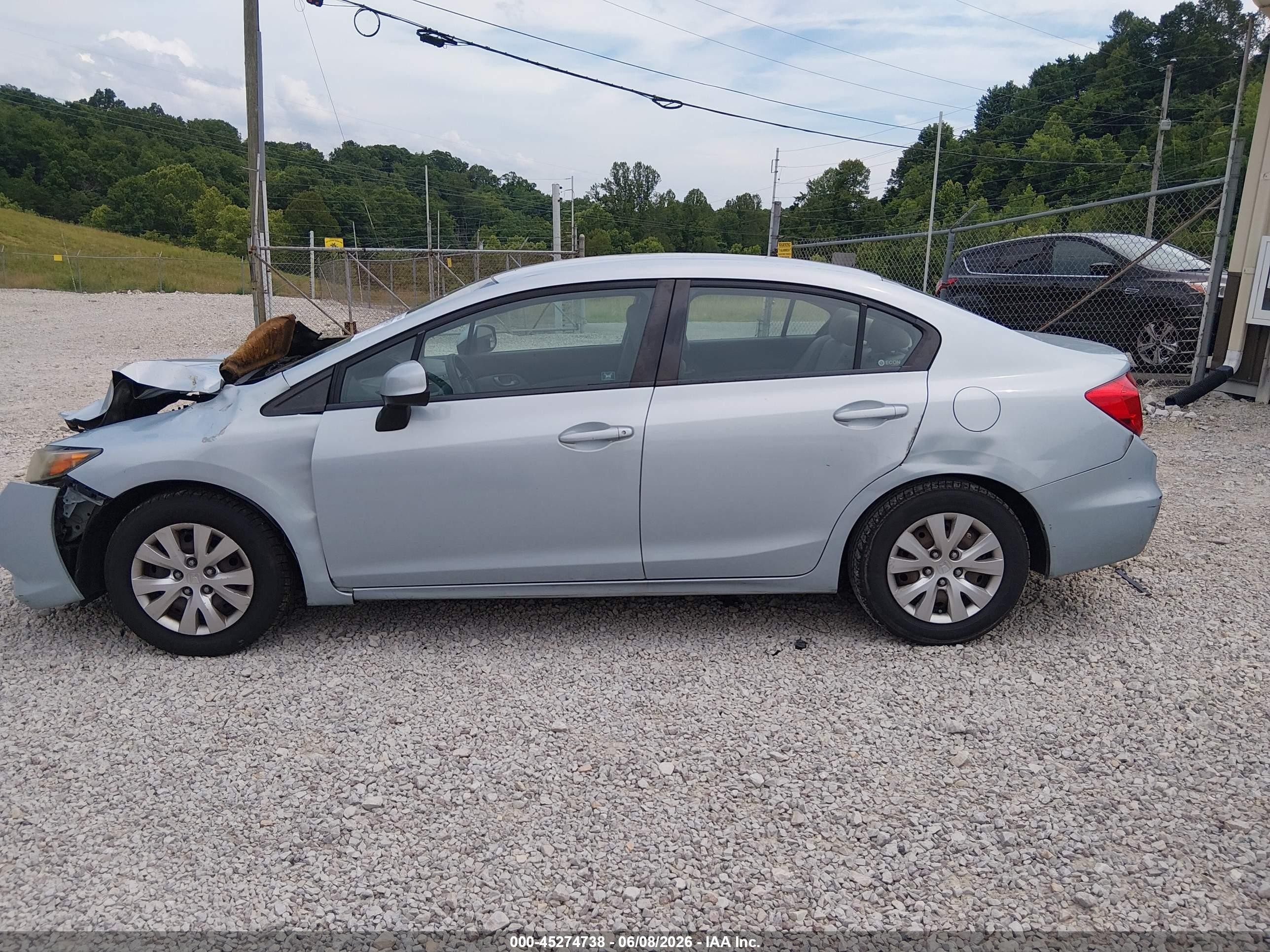 2012 Honda Civic Lx Silver vin: 19XFB2F53CE058408