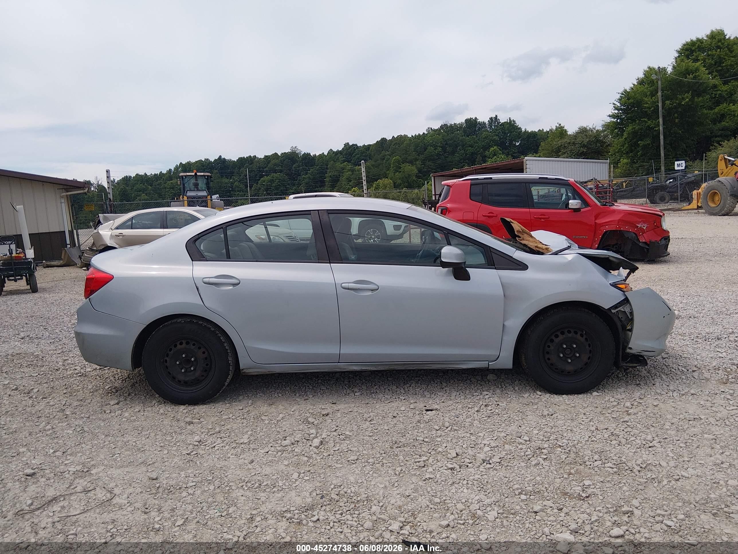2012 Honda Civic Lx Silver vin: 19XFB2F53CE058408