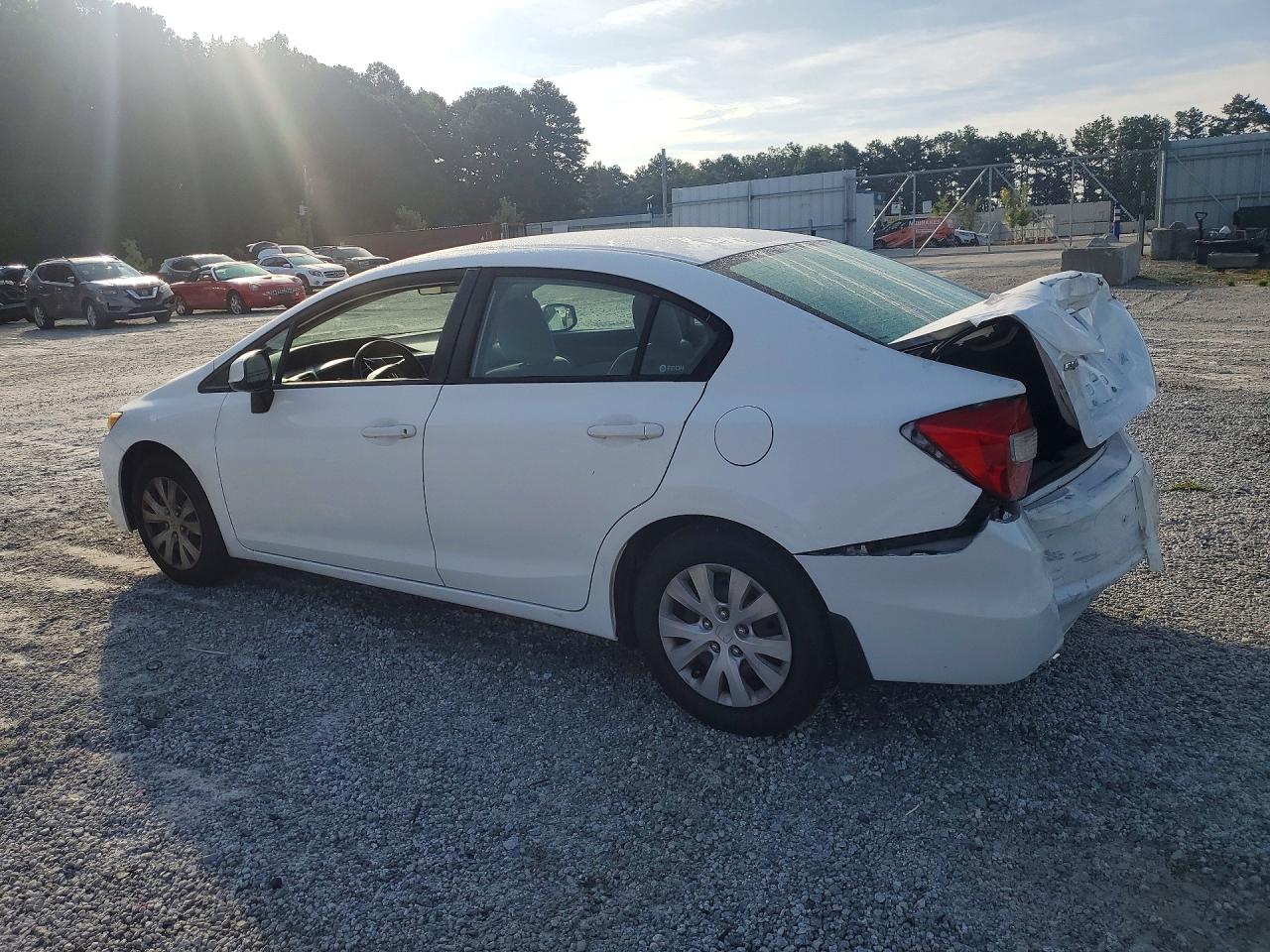 2012 Honda Civic Lx White vin: 19XFB2F53CE060899