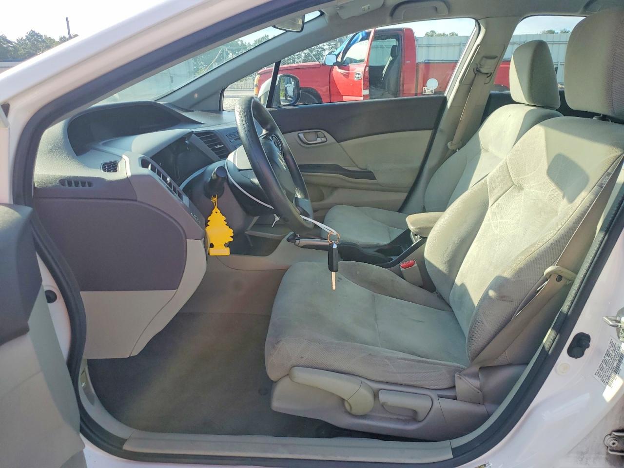 2012 Honda Civic Lx White vin: 19XFB2F53CE060899