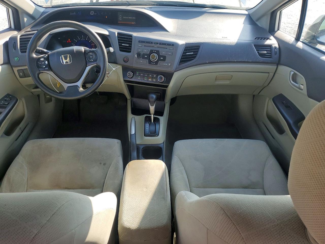 2012 Honda Civic Lx White vin: 19XFB2F53CE060899