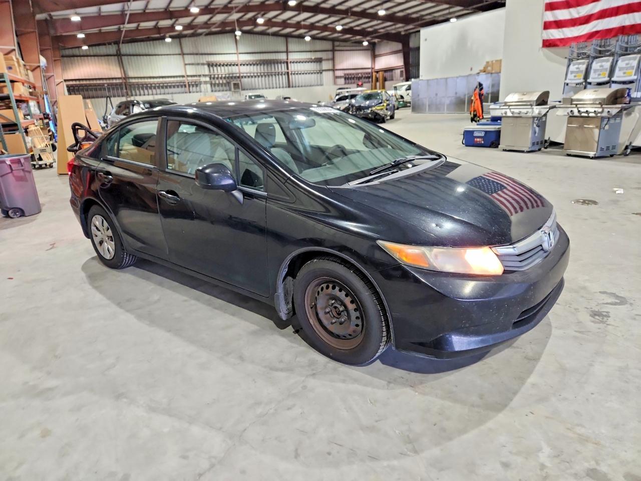 2012 Honda Civic Lx Black vin: 19XFB2F53CE066668