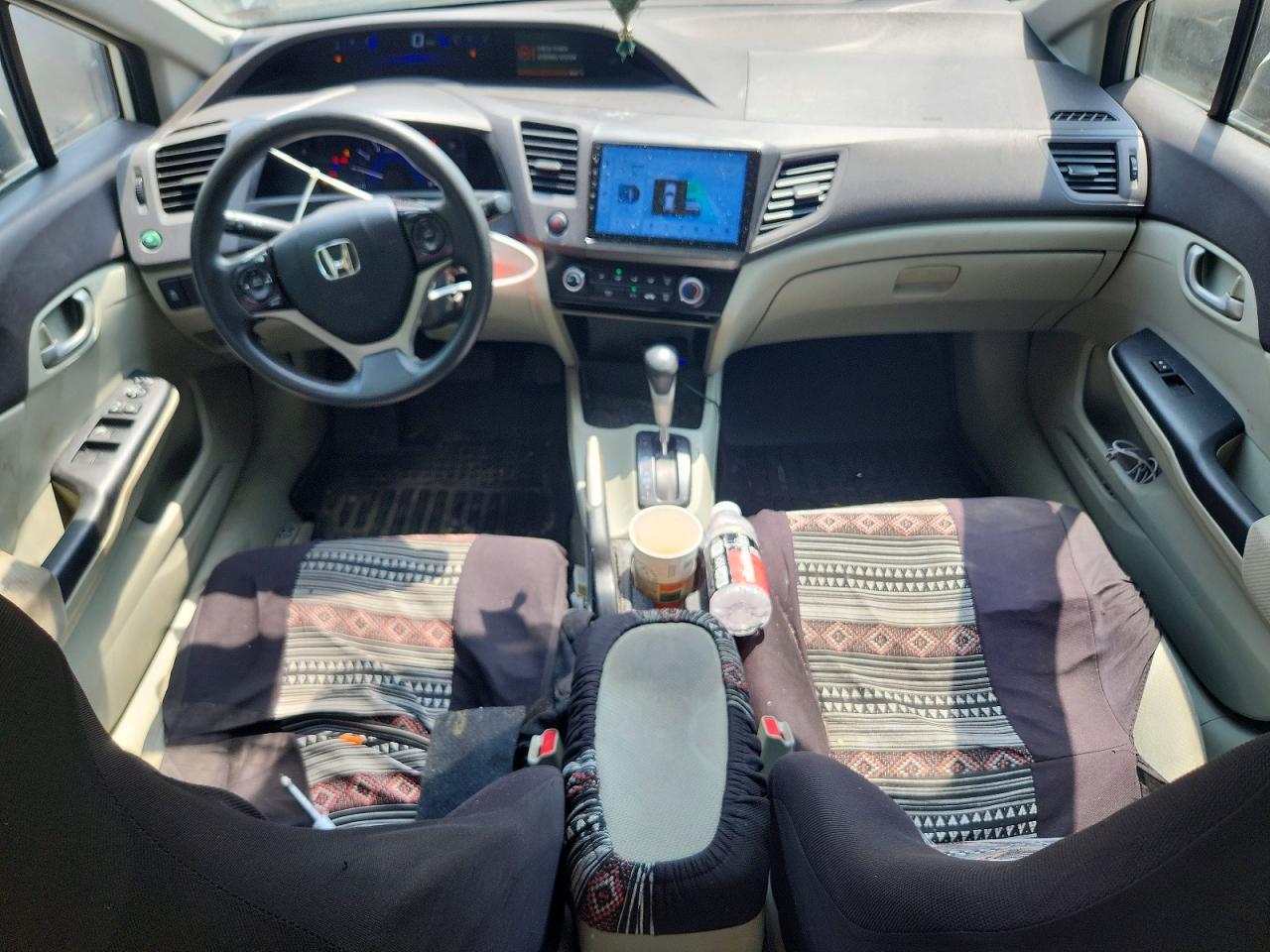 2012 Honda Civic Lx White vin: 19XFB2F53CE070512