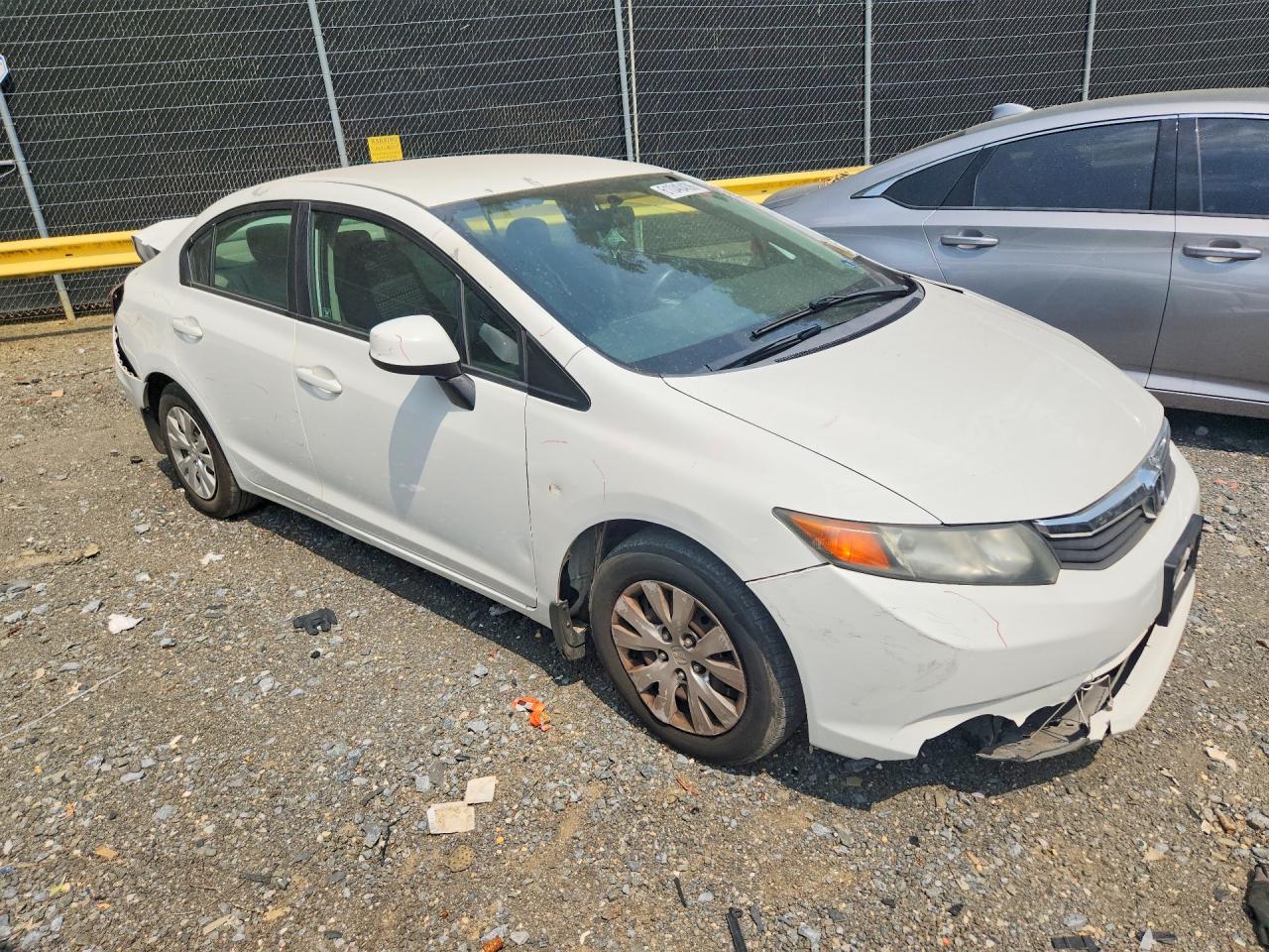 2012 Honda Civic Lx White vin: 19XFB2F53CE070512